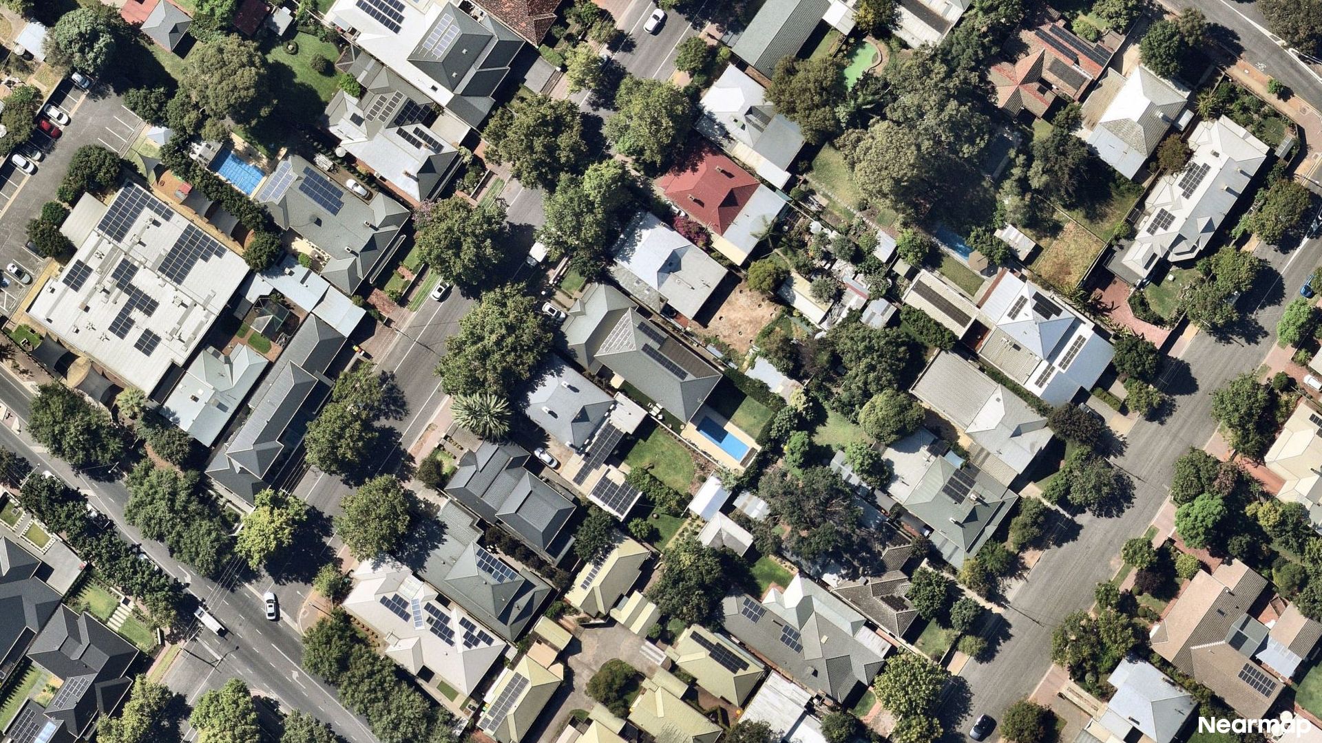 Vertical aerial view