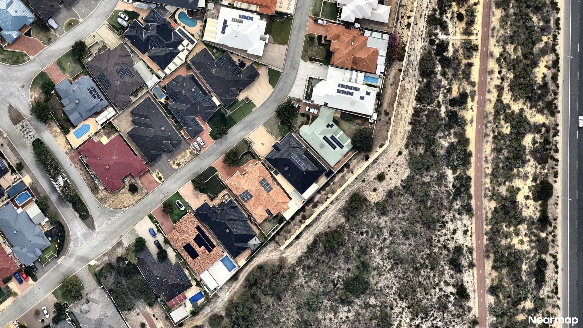 Vertical aerial view