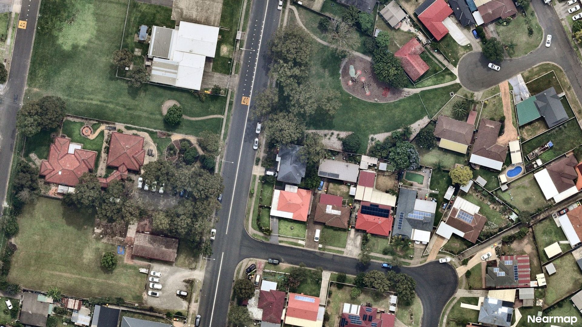 Vertical aerial view