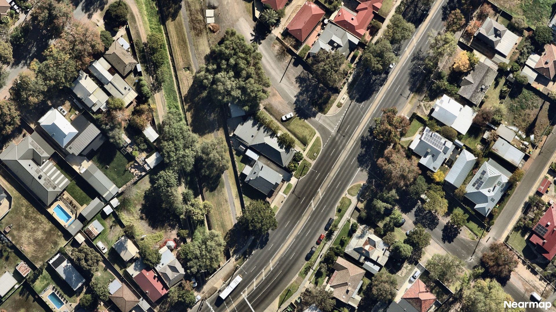 Vertical aerial view