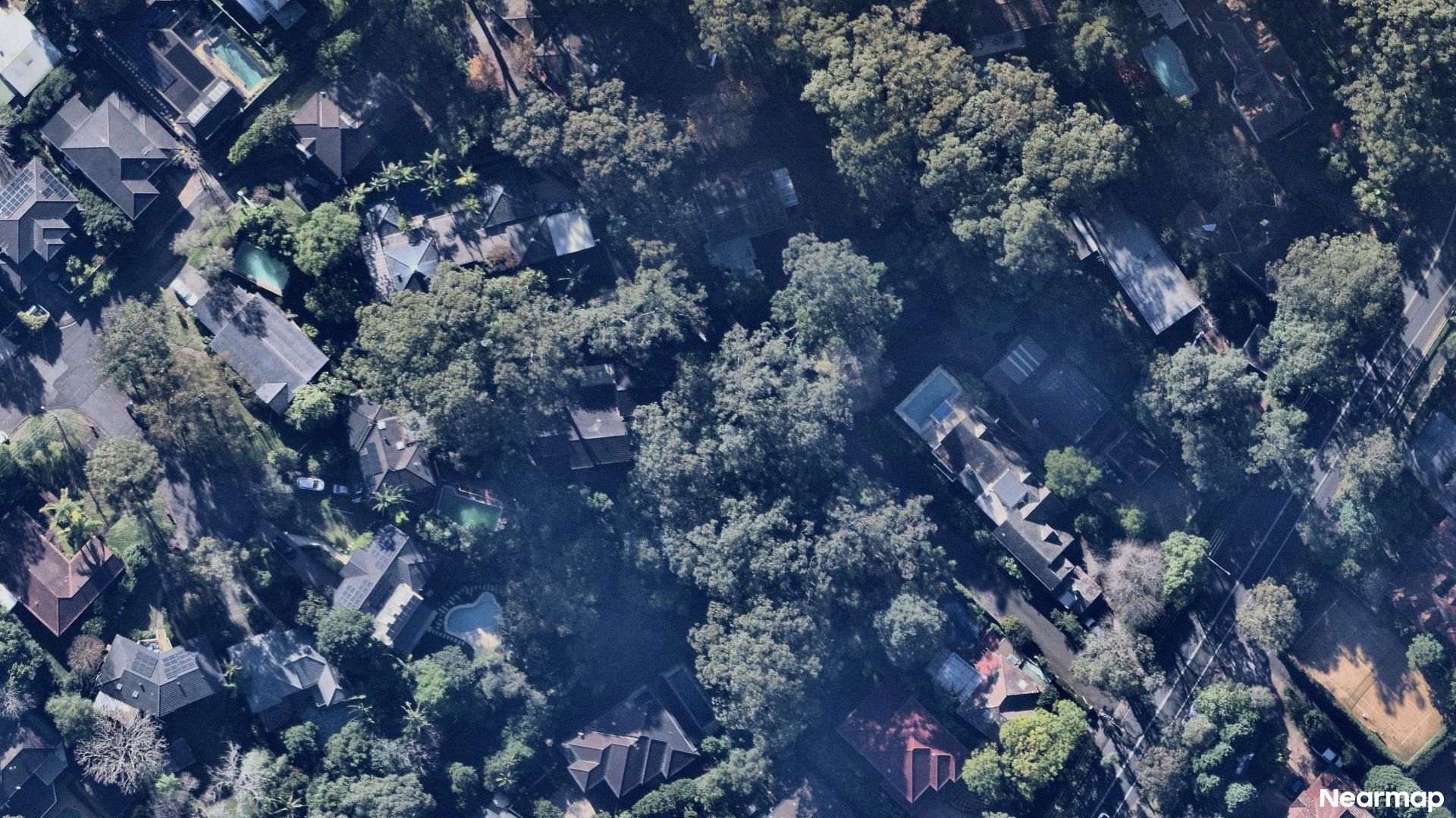 Vertical aerial view