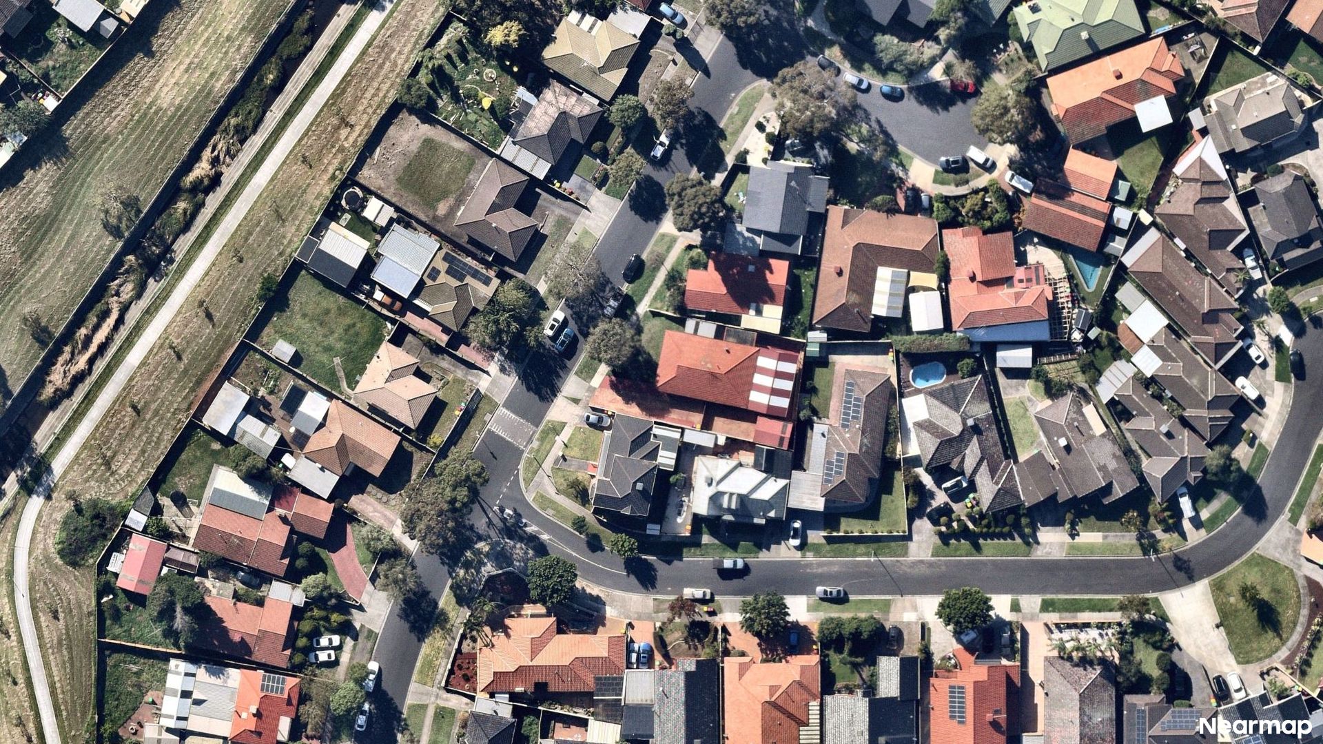Vertical aerial view