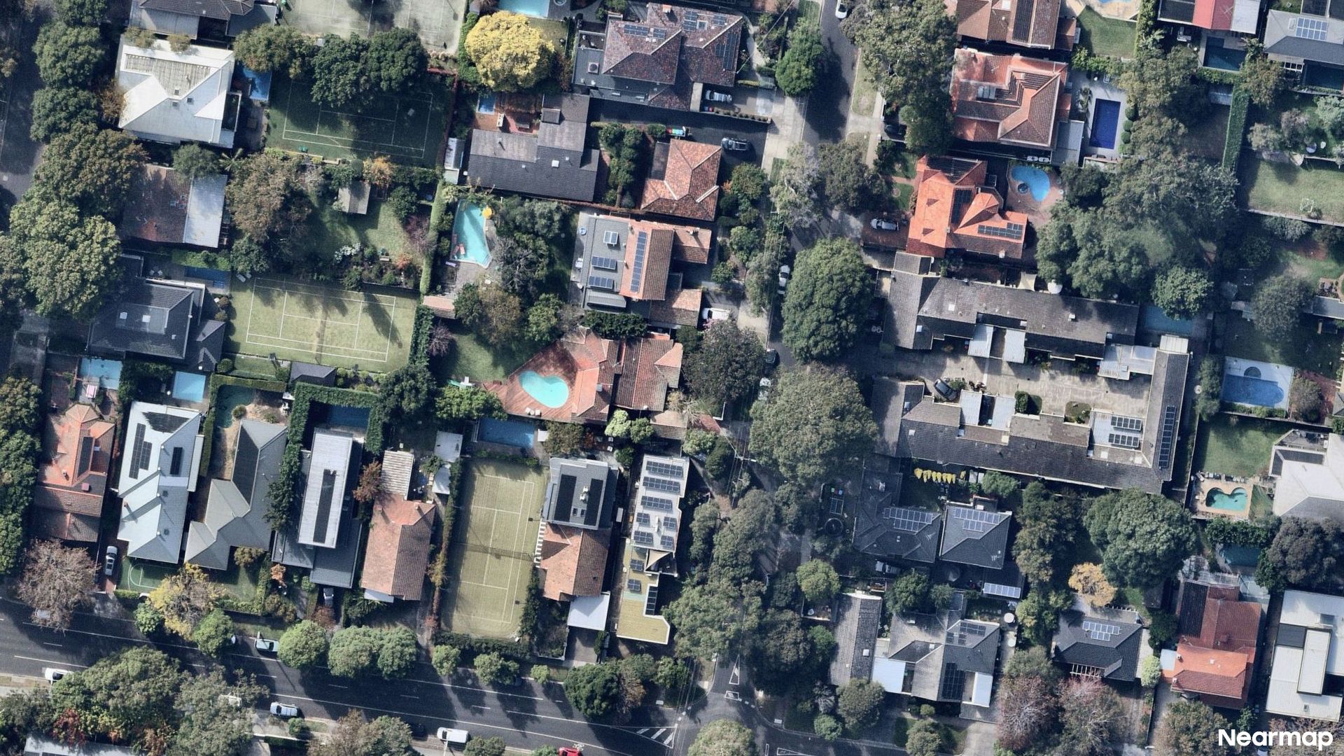 Vertical aerial view