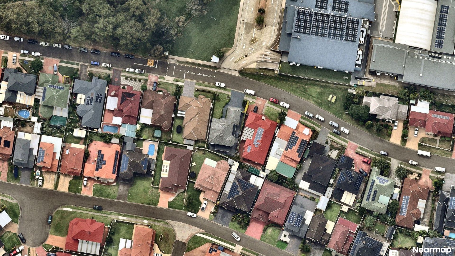 Vertical aerial view