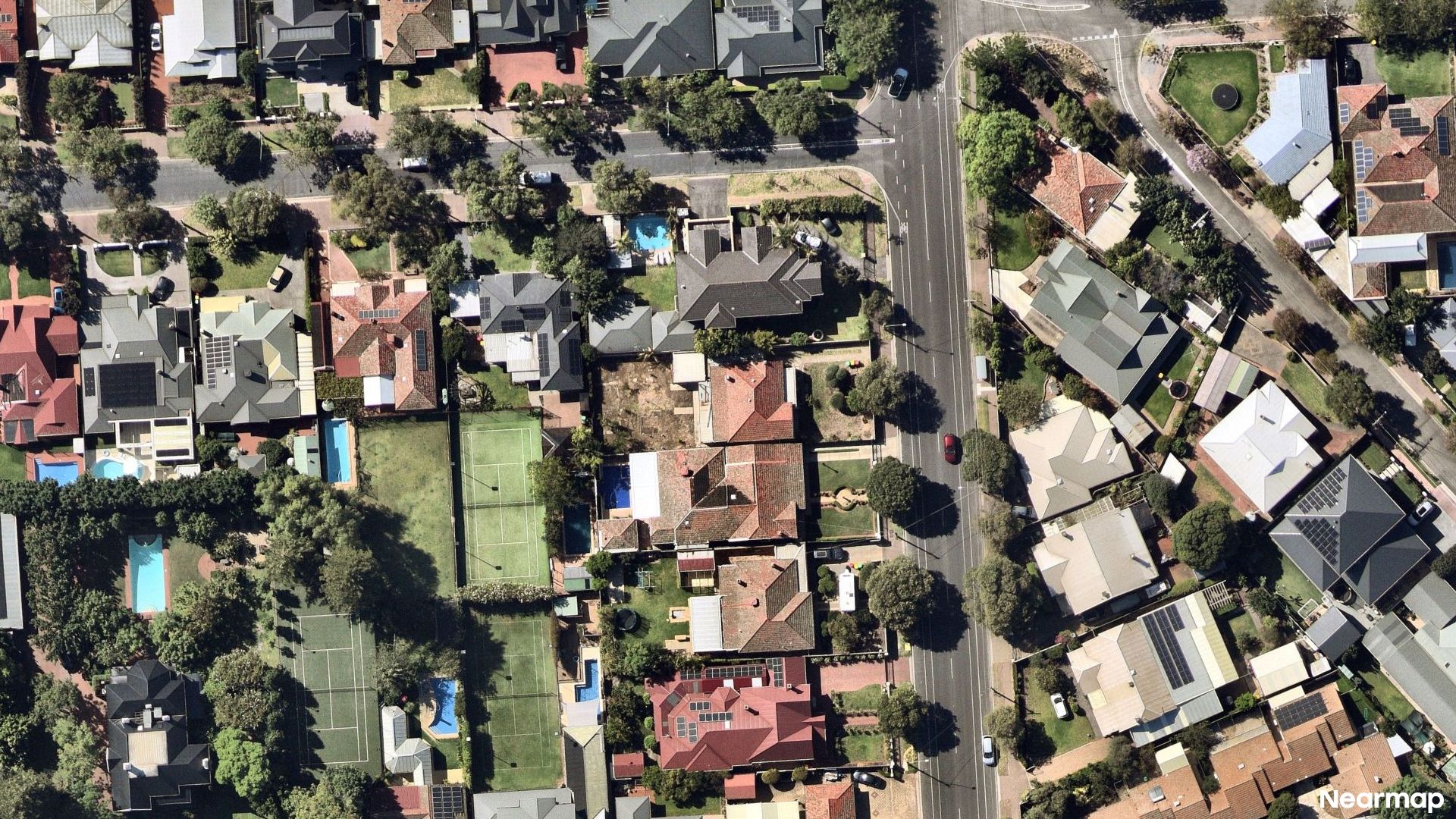 Vertical aerial view