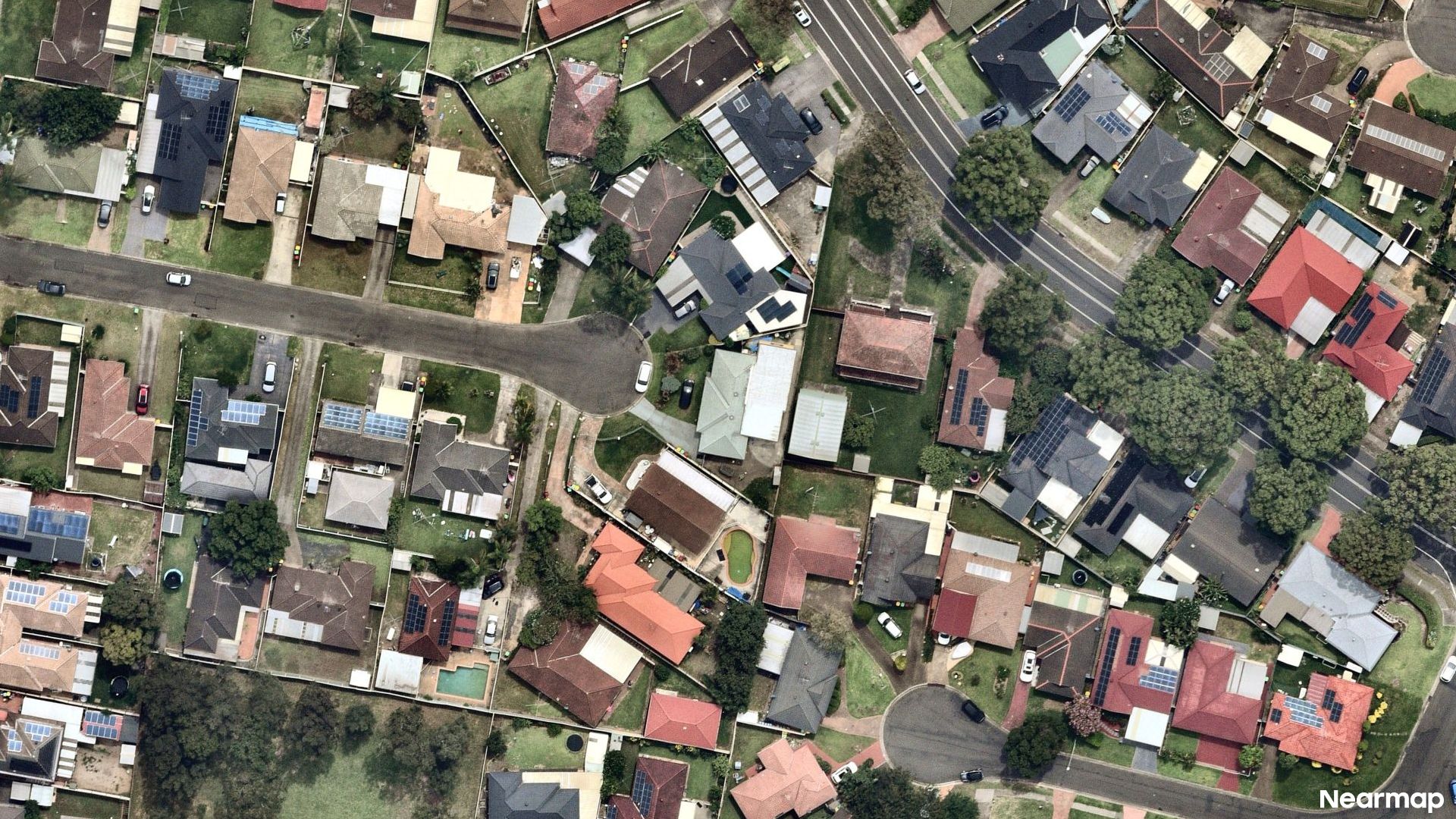 Vertical aerial view