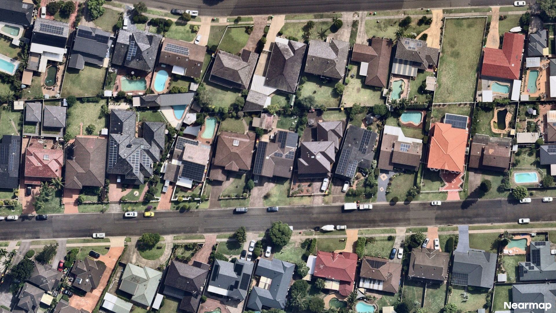 Vertical aerial view