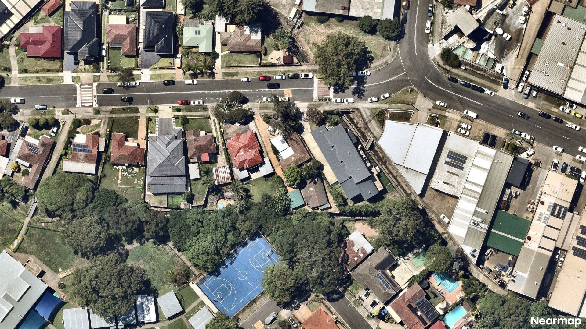 Vertical aerial view