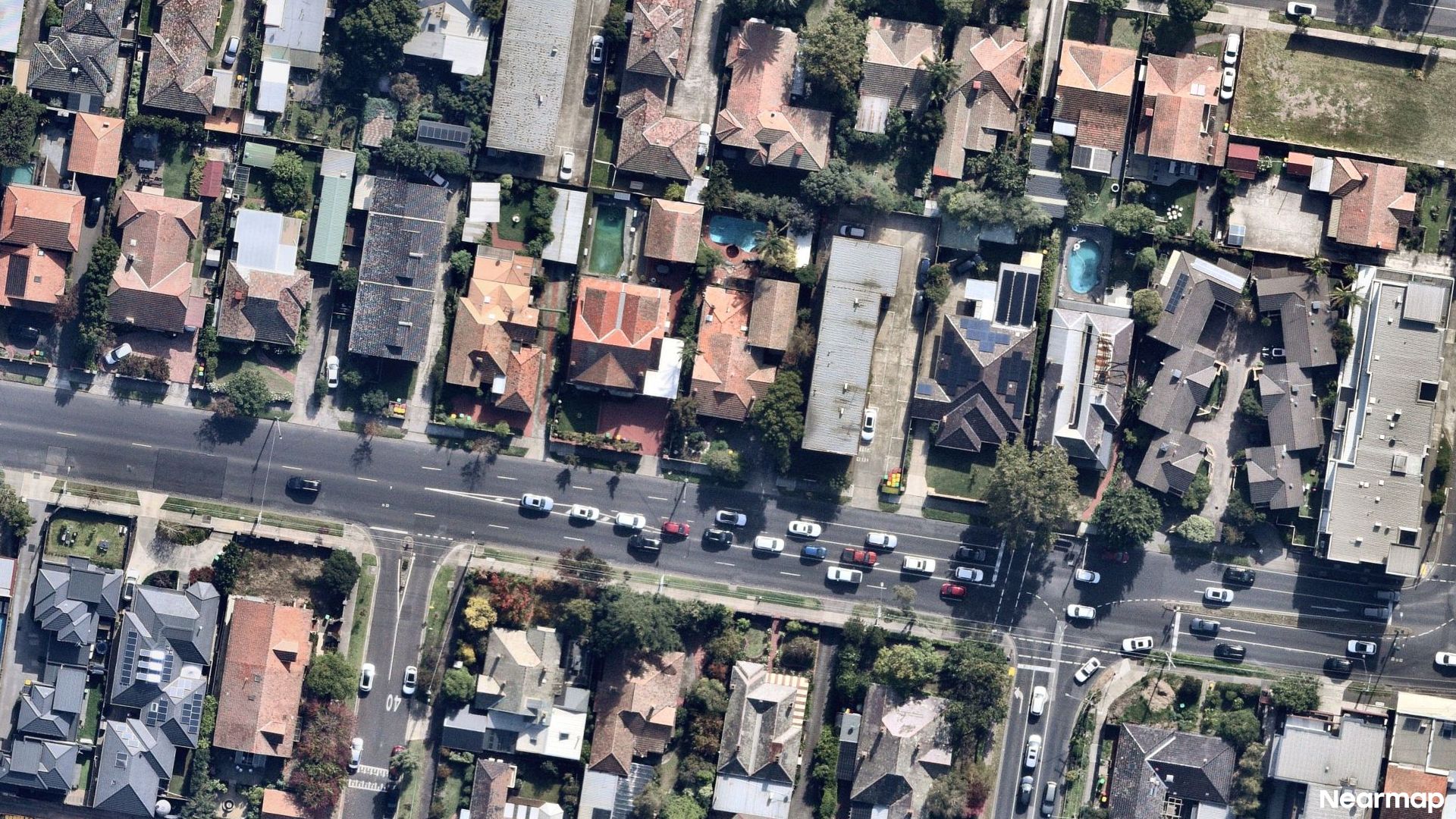 Vertical aerial view