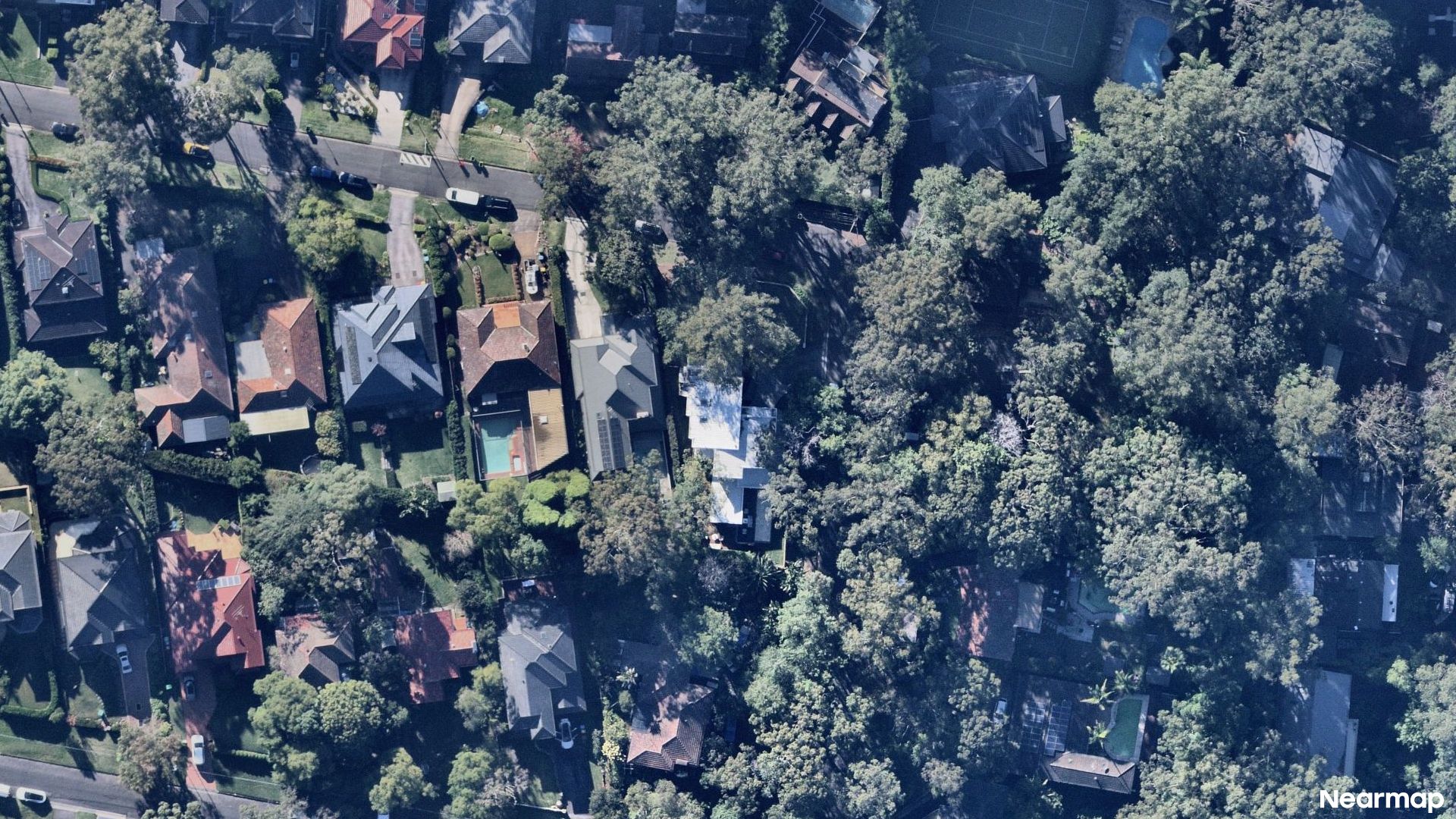 Vertical aerial view