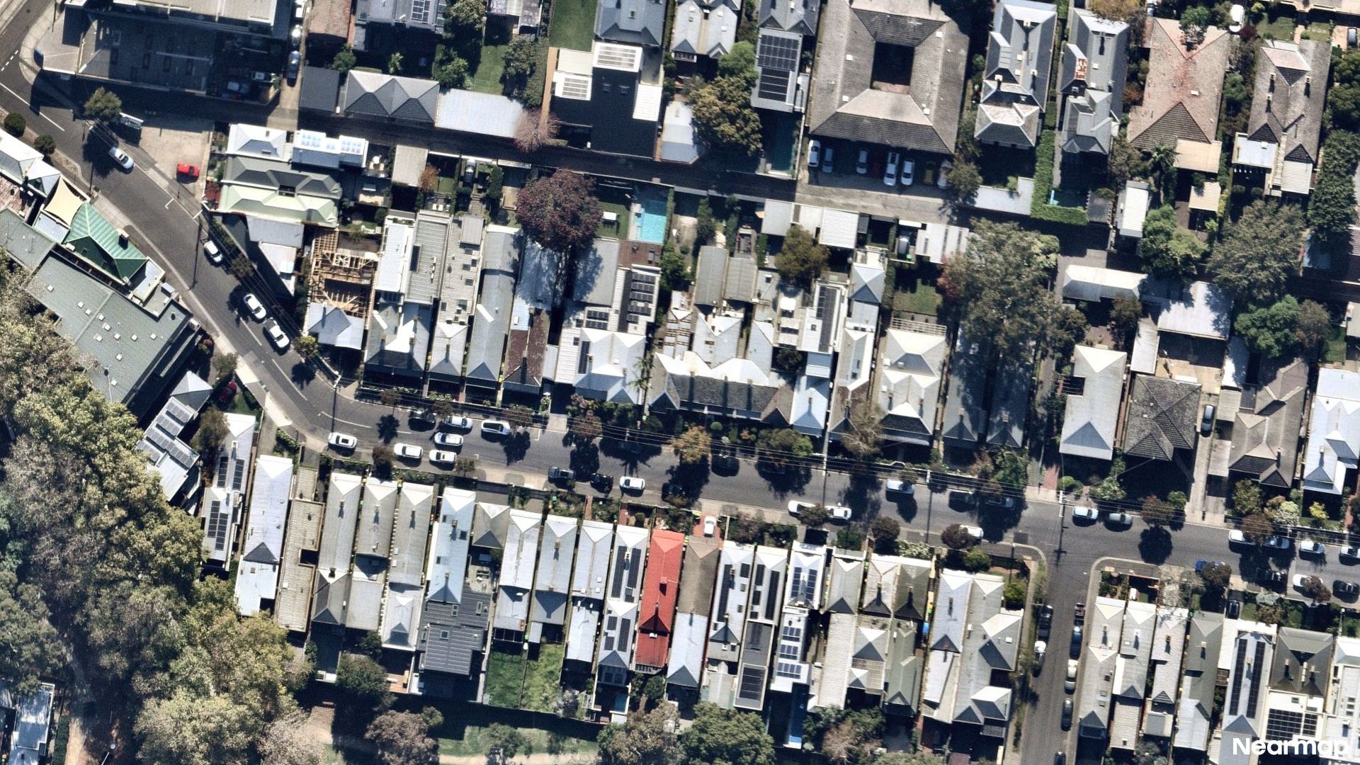 Vertical aerial view