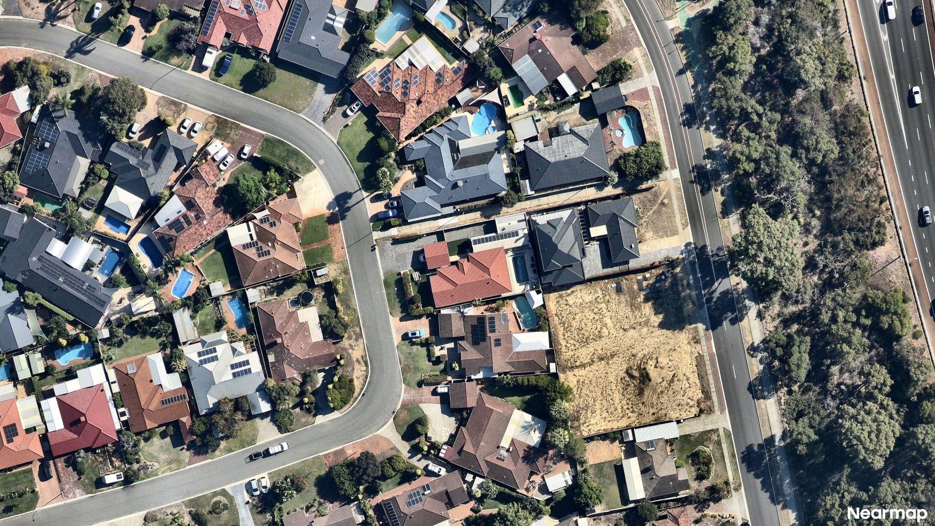 Vertical aerial view
