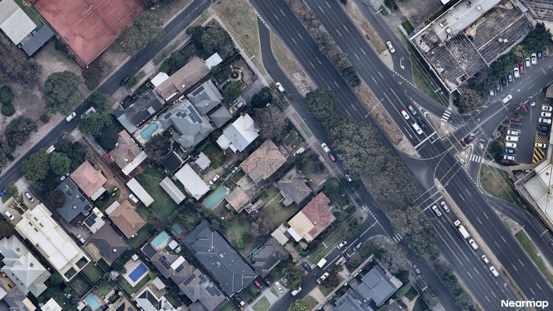 Vertical aerial view