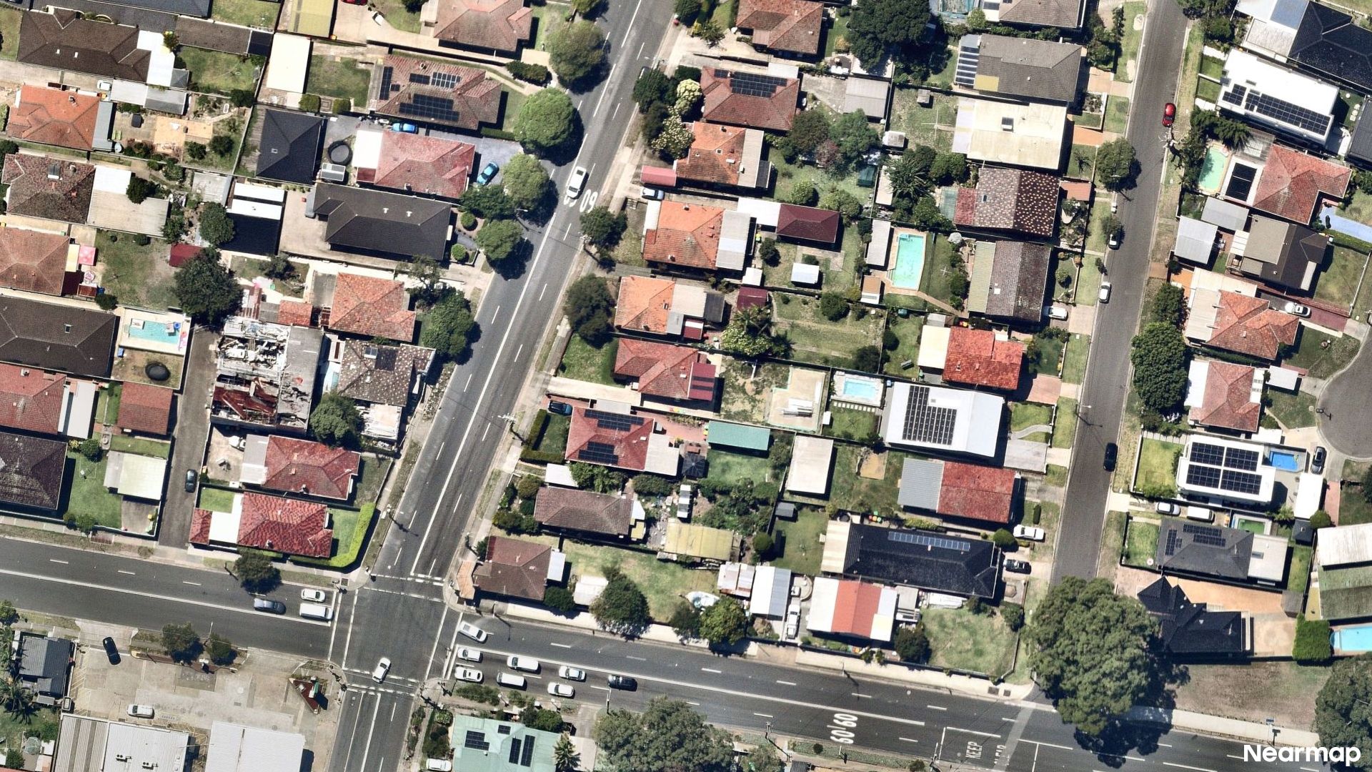Vertical aerial view