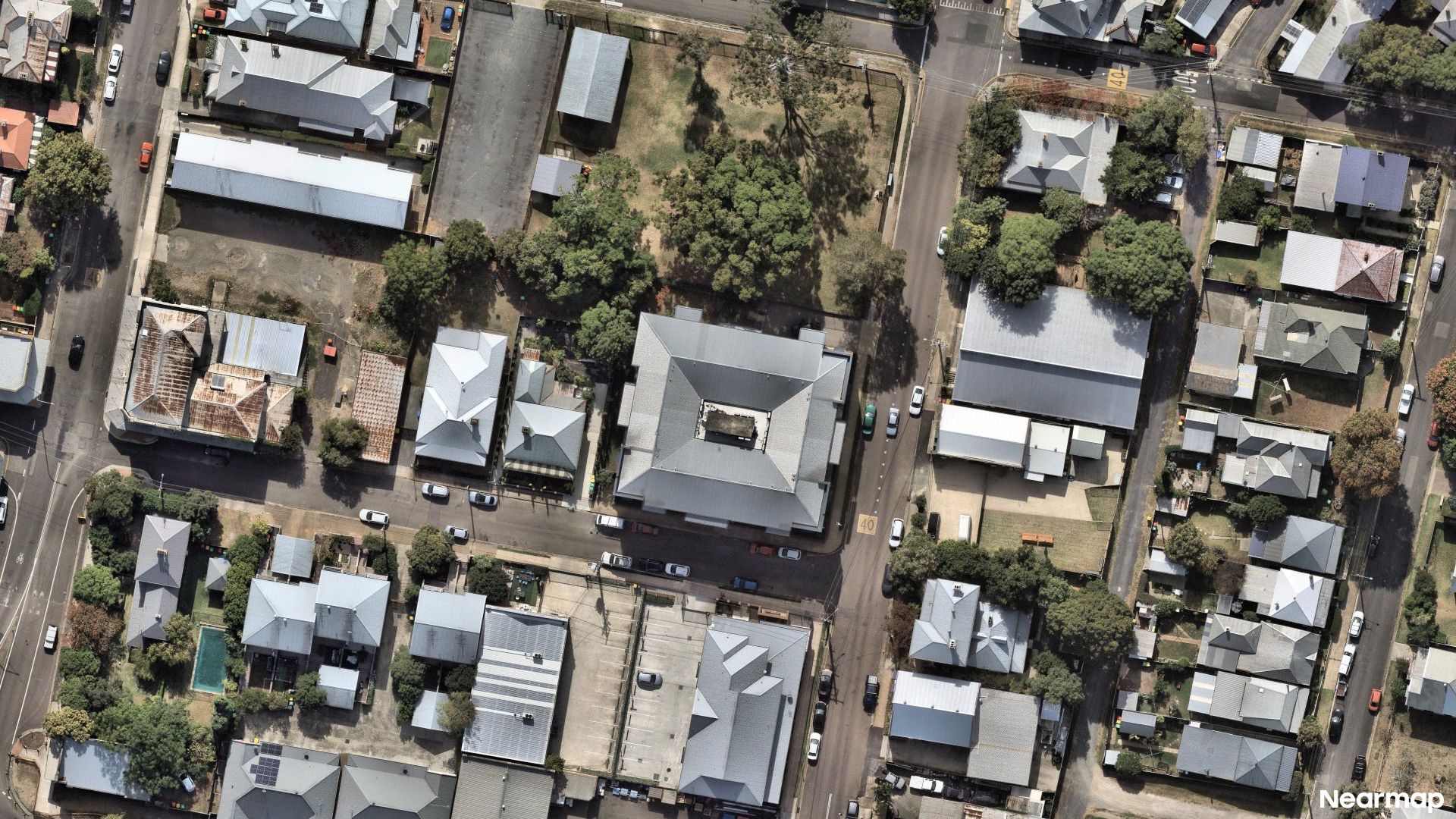 Vertical aerial view