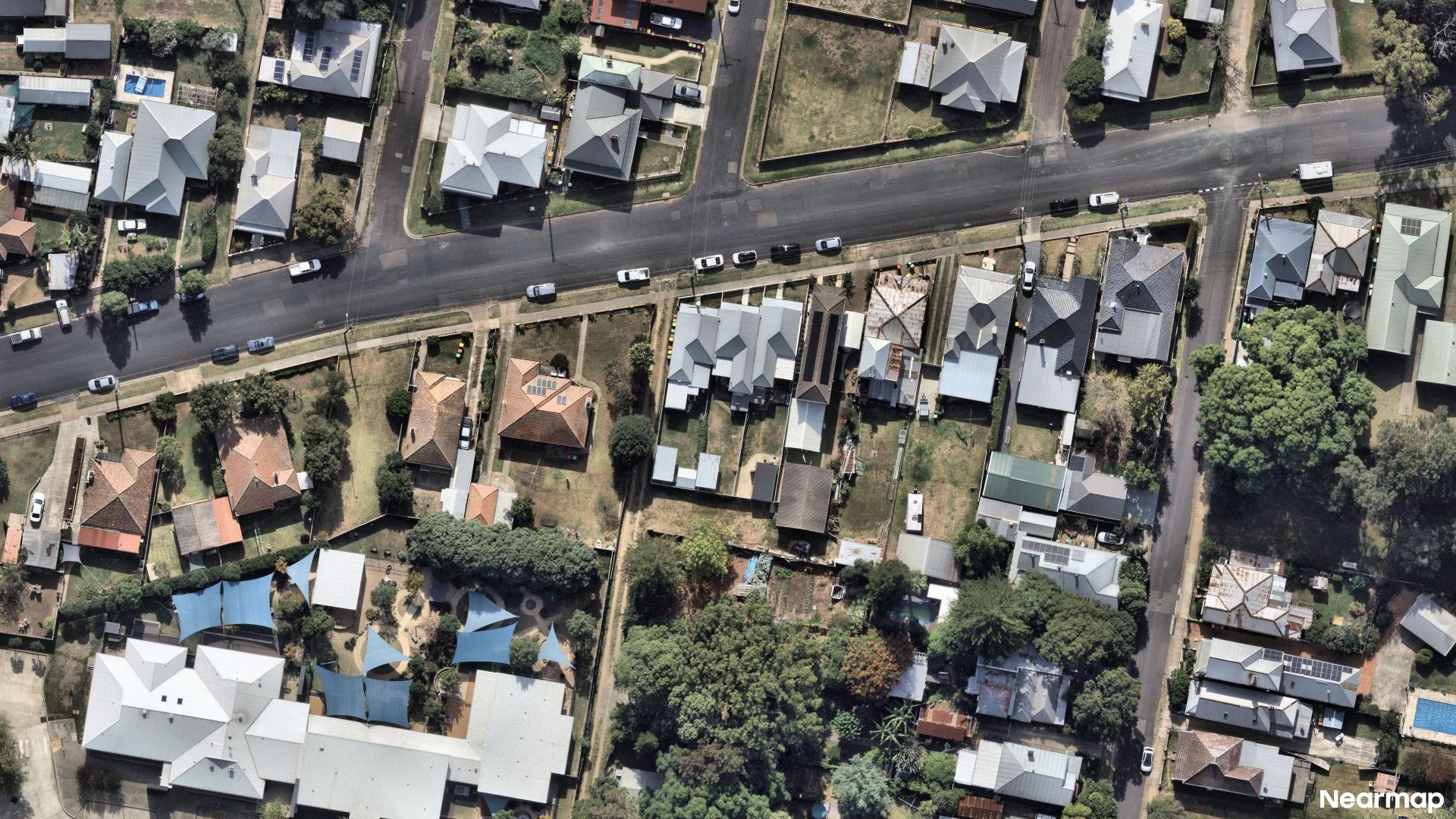 Vertical aerial view