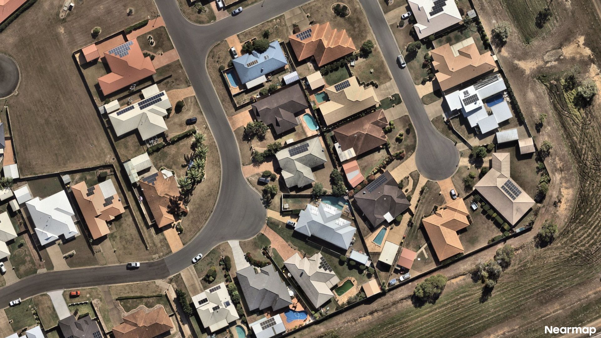 Vertical aerial view