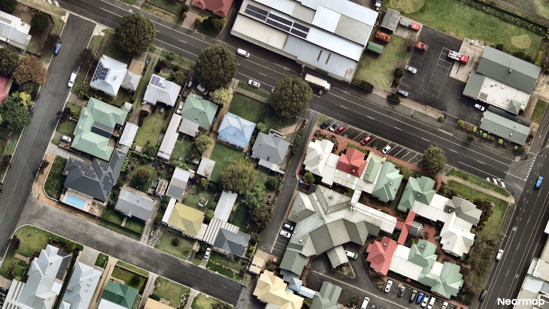 Vertical aerial view