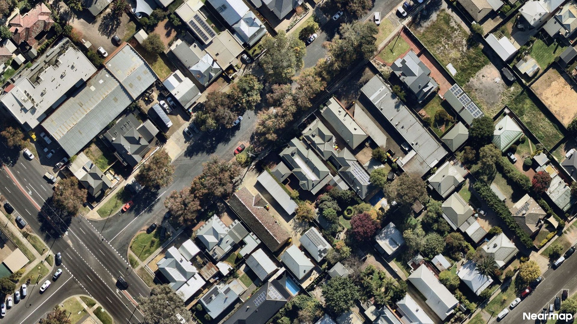 Vertical aerial view