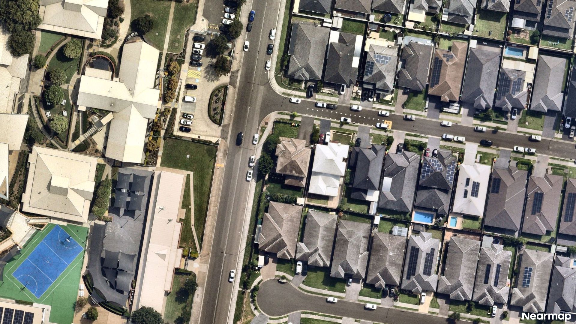 Vertical aerial view