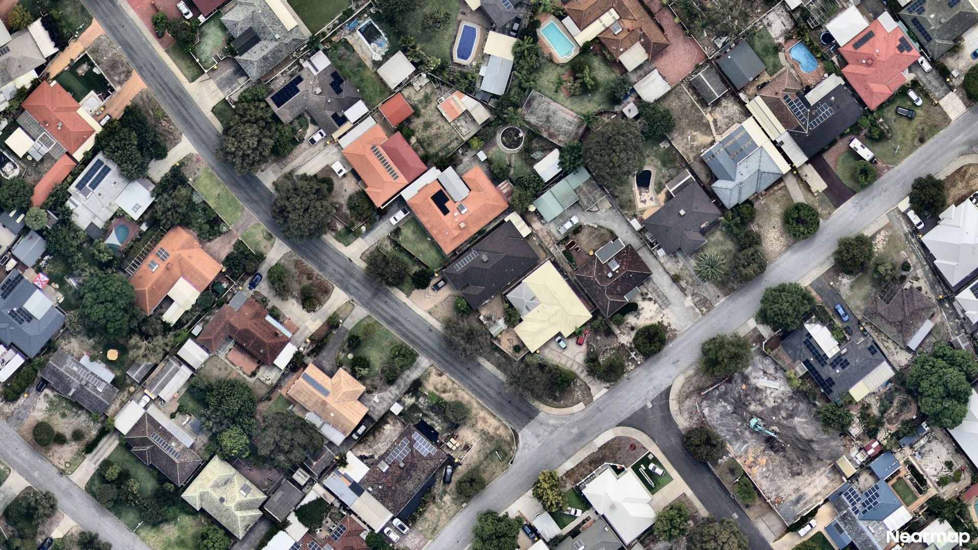Vertical aerial view
