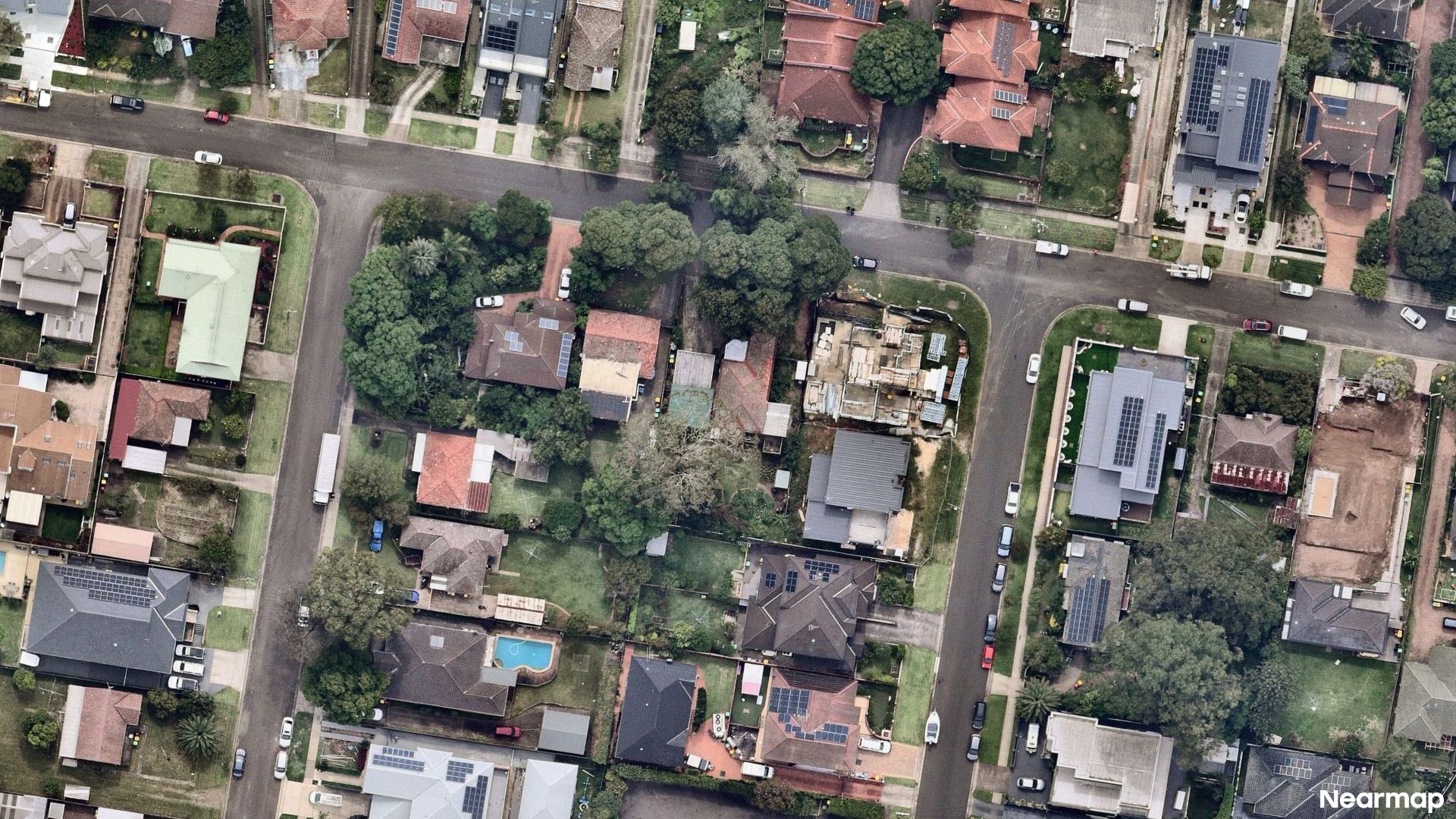 Vertical aerial view