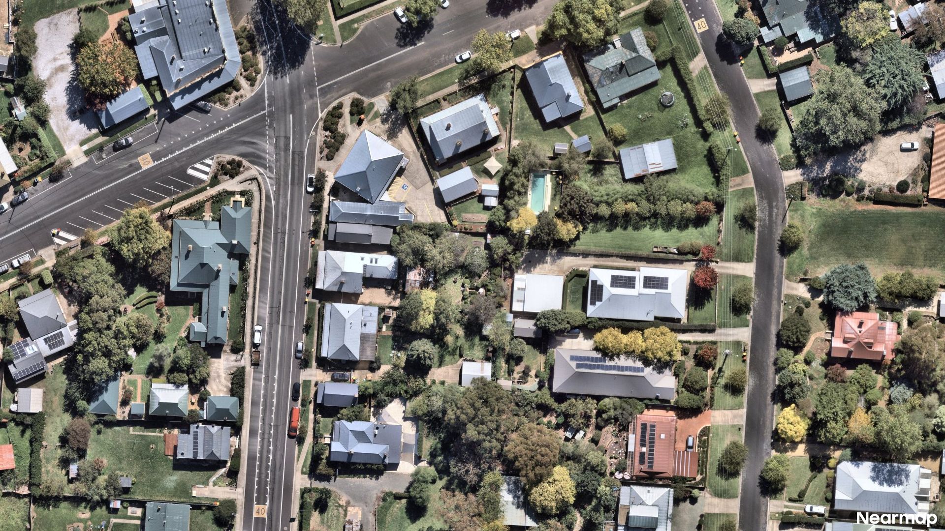 Vertical aerial view