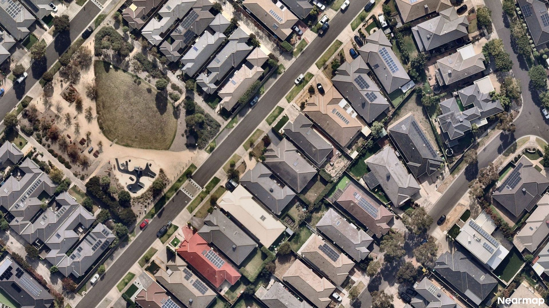 Vertical aerial view
