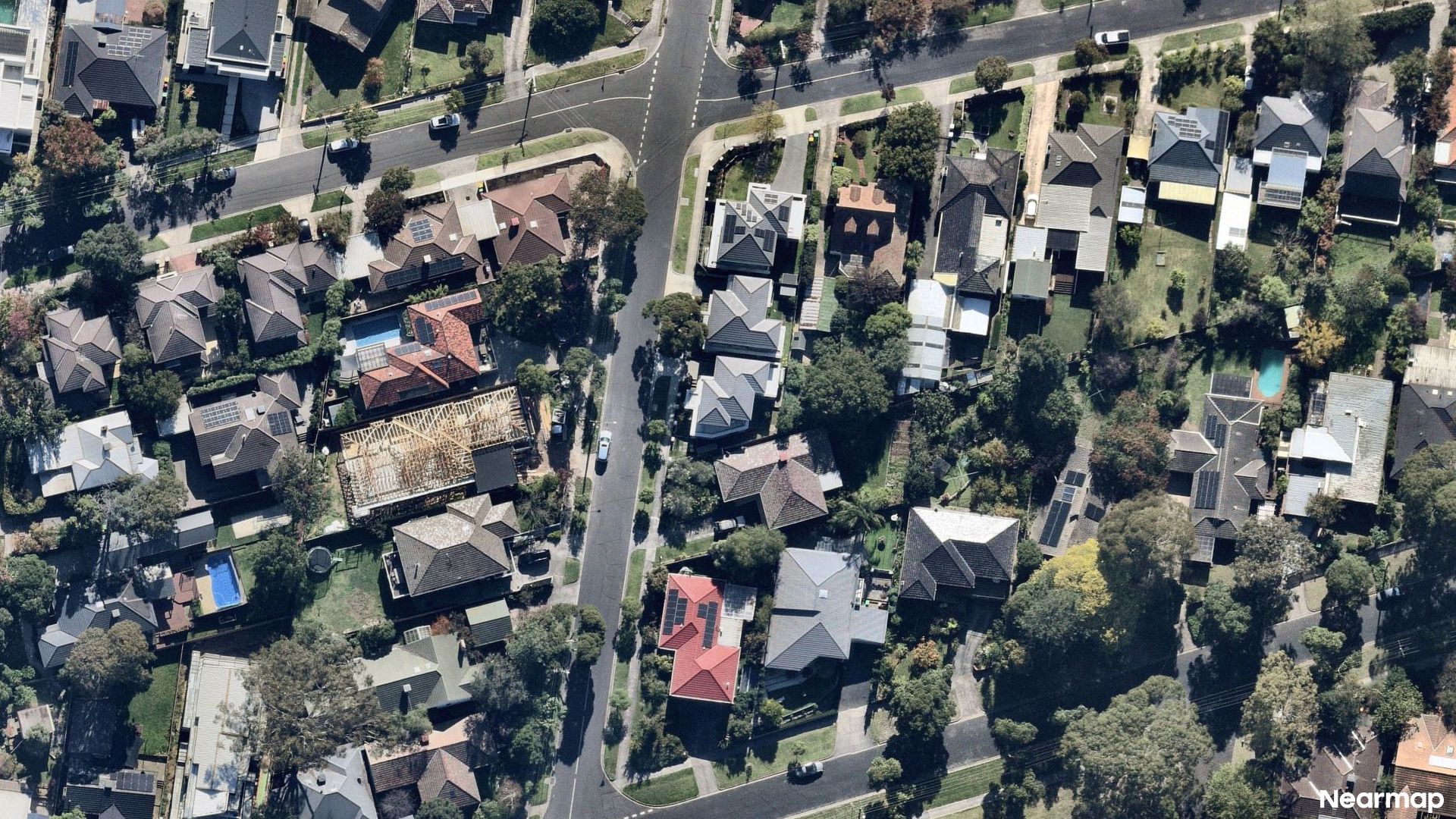 Vertical aerial view