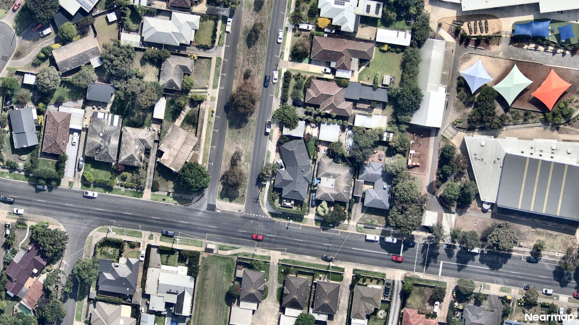 Vertical aerial view