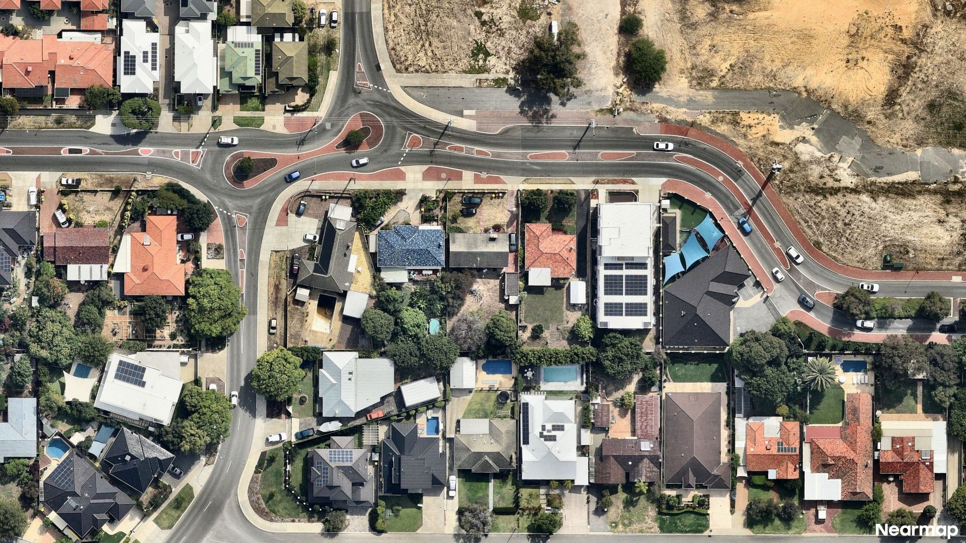 Vertical aerial view