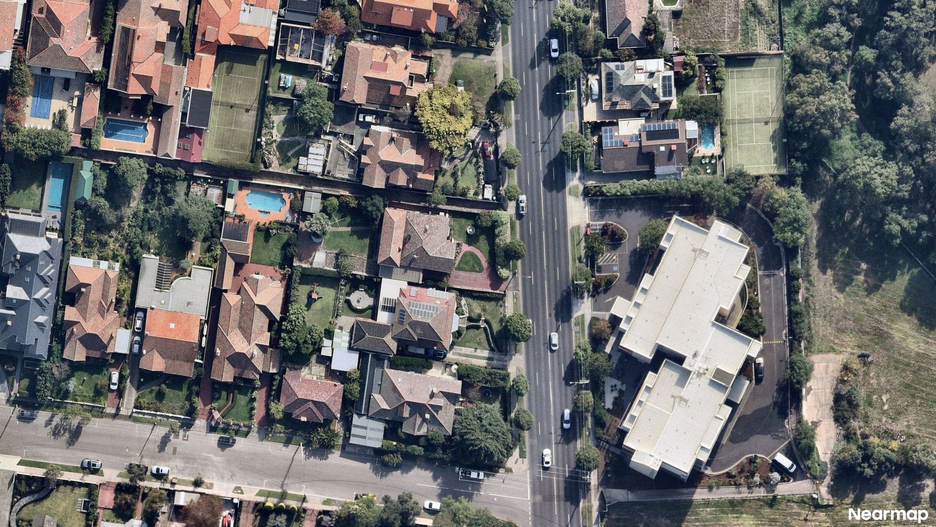 Vertical aerial view