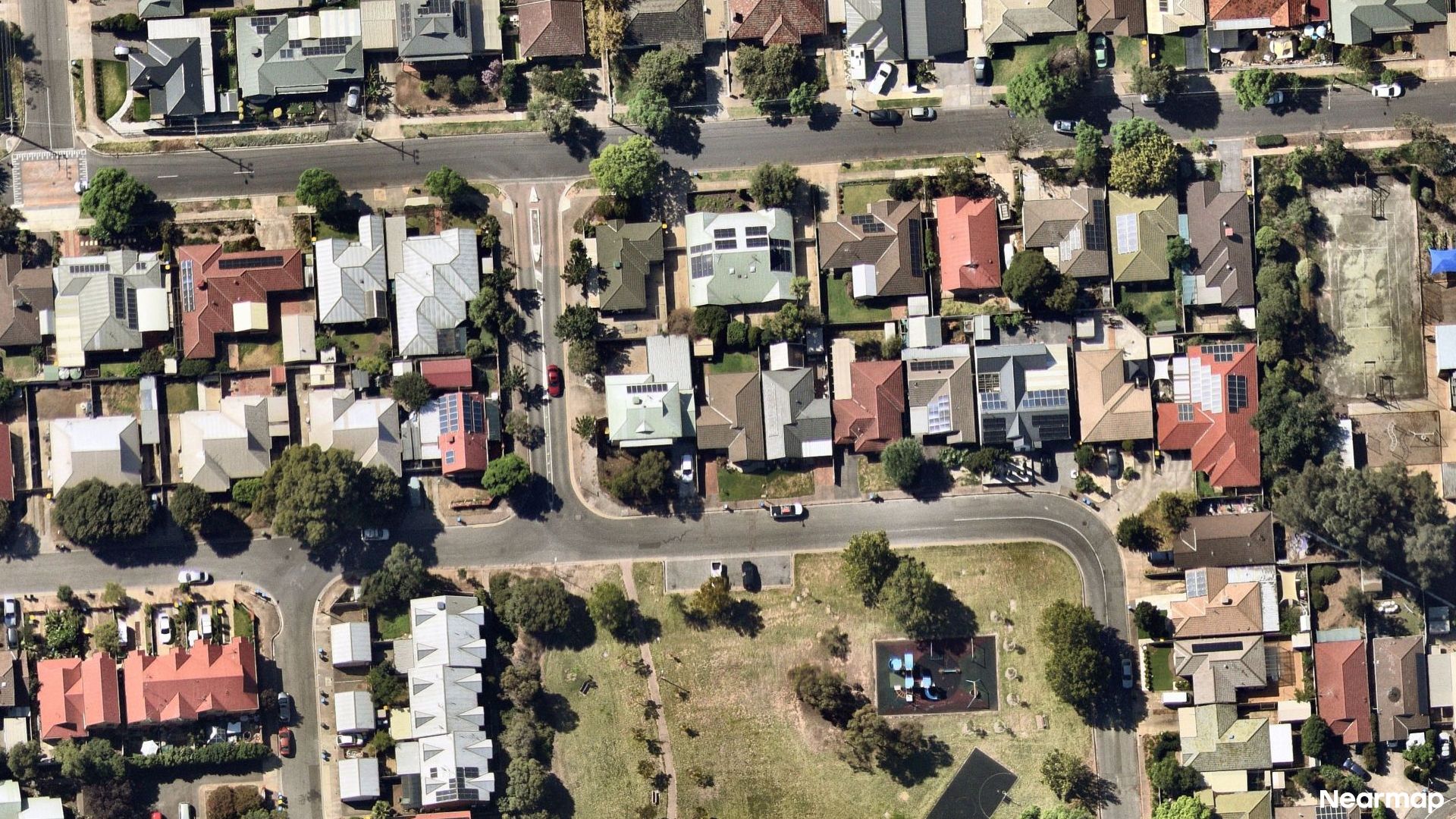 Vertical aerial view