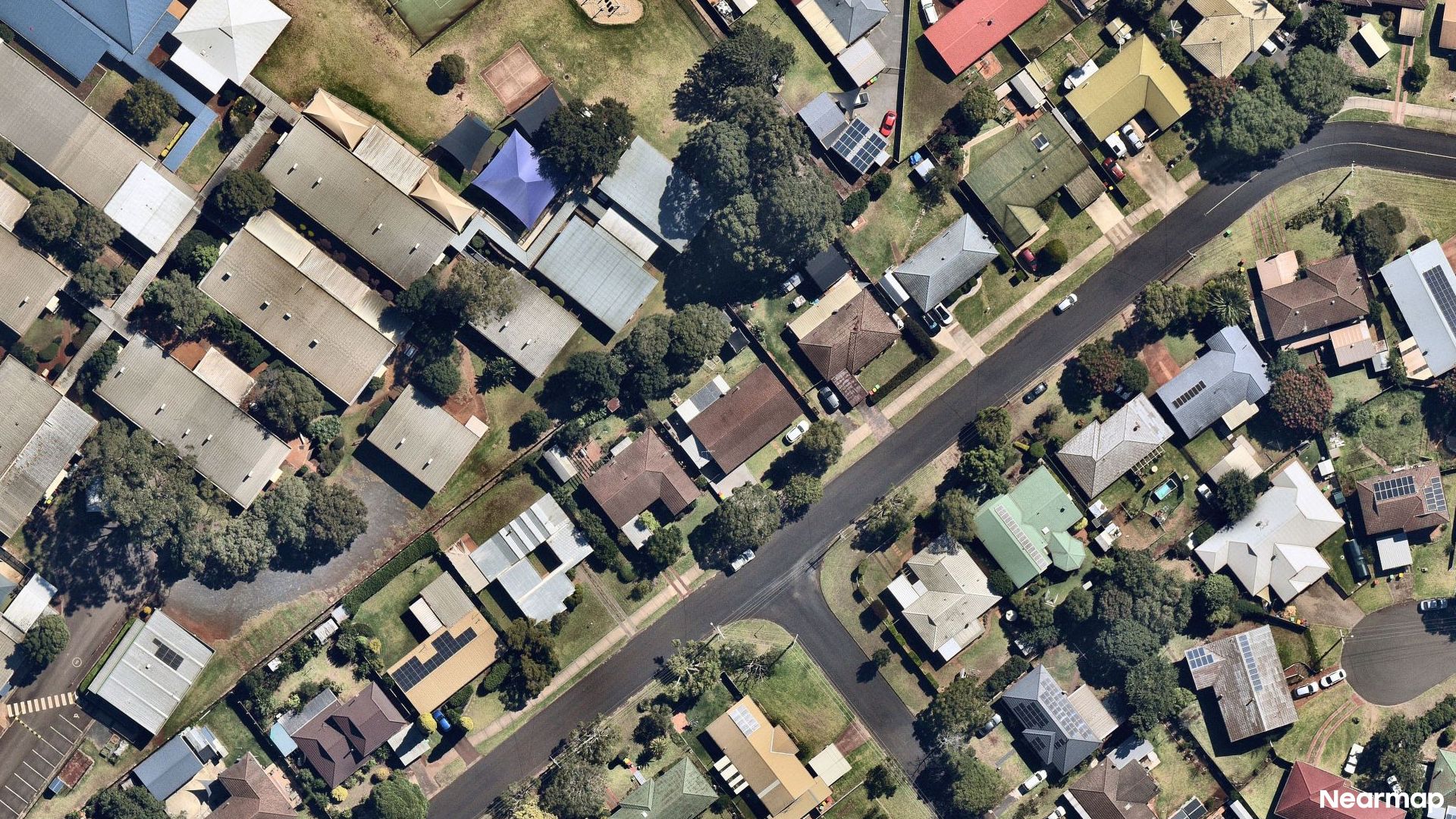 Vertical aerial view