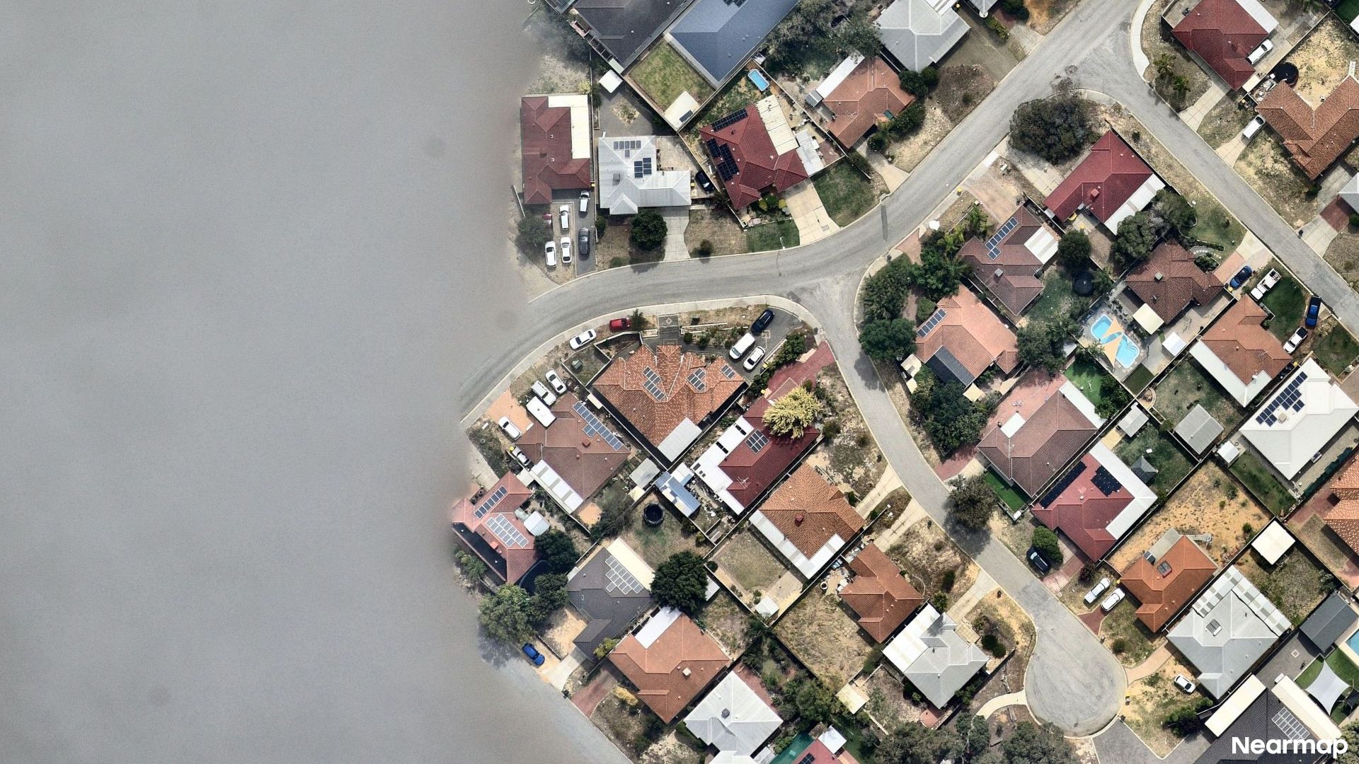 Vertical aerial view