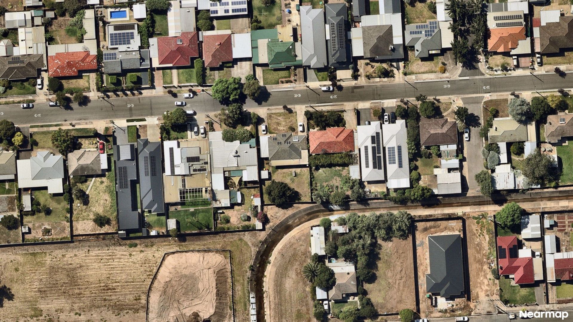 Vertical aerial view