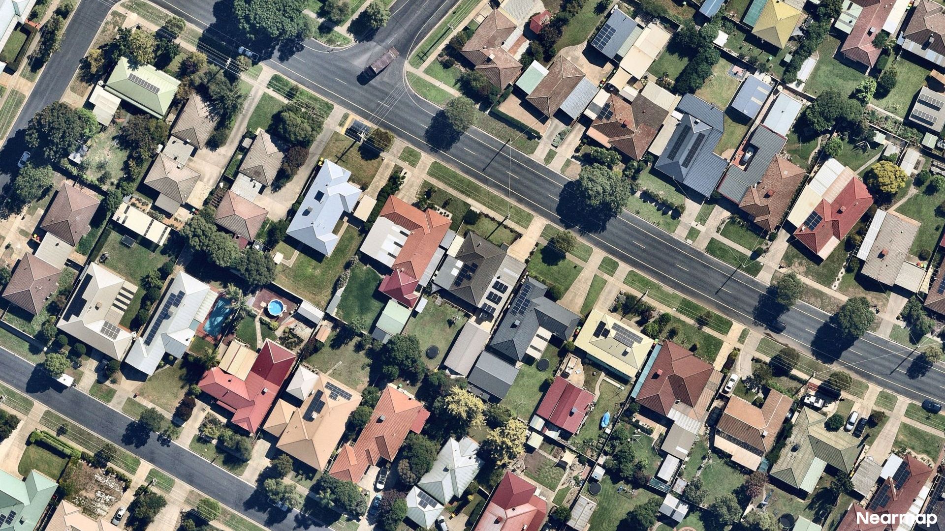 Vertical aerial view