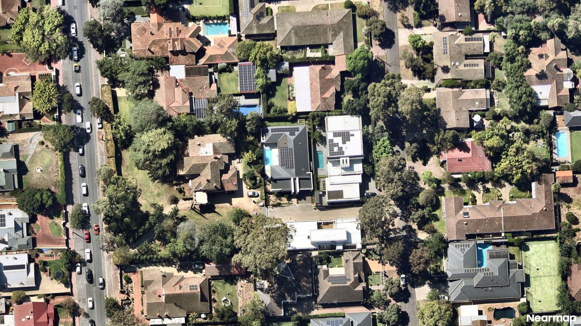 Vertical aerial view