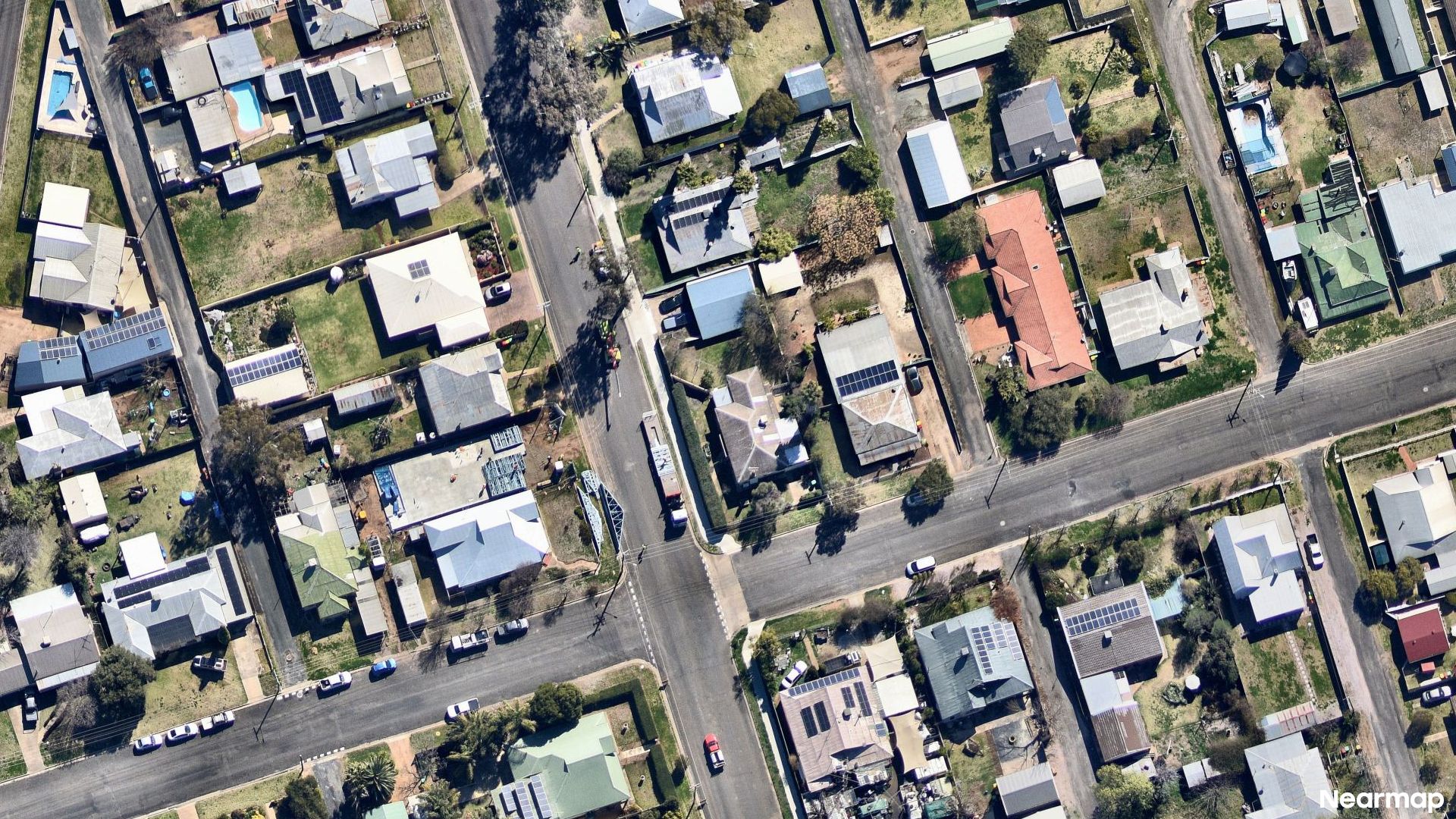 Vertical aerial view
