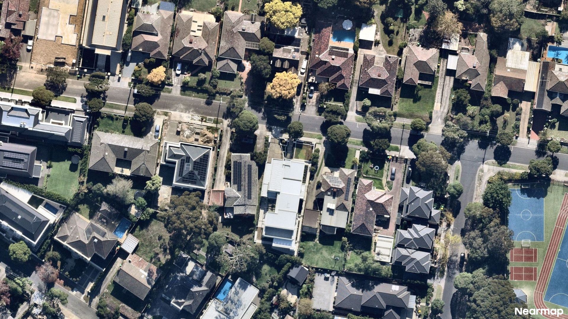 Vertical aerial view
