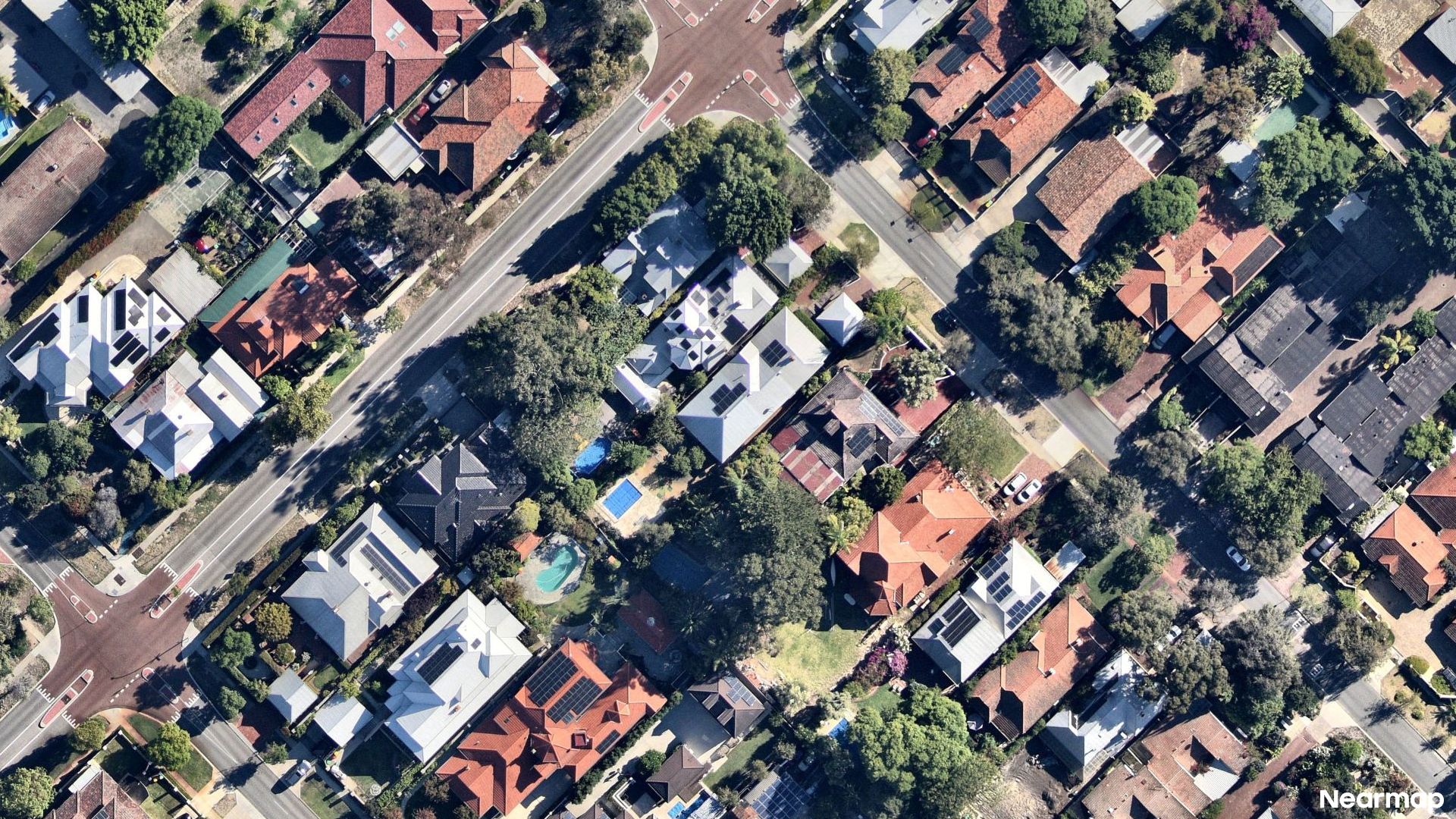 Vertical aerial view