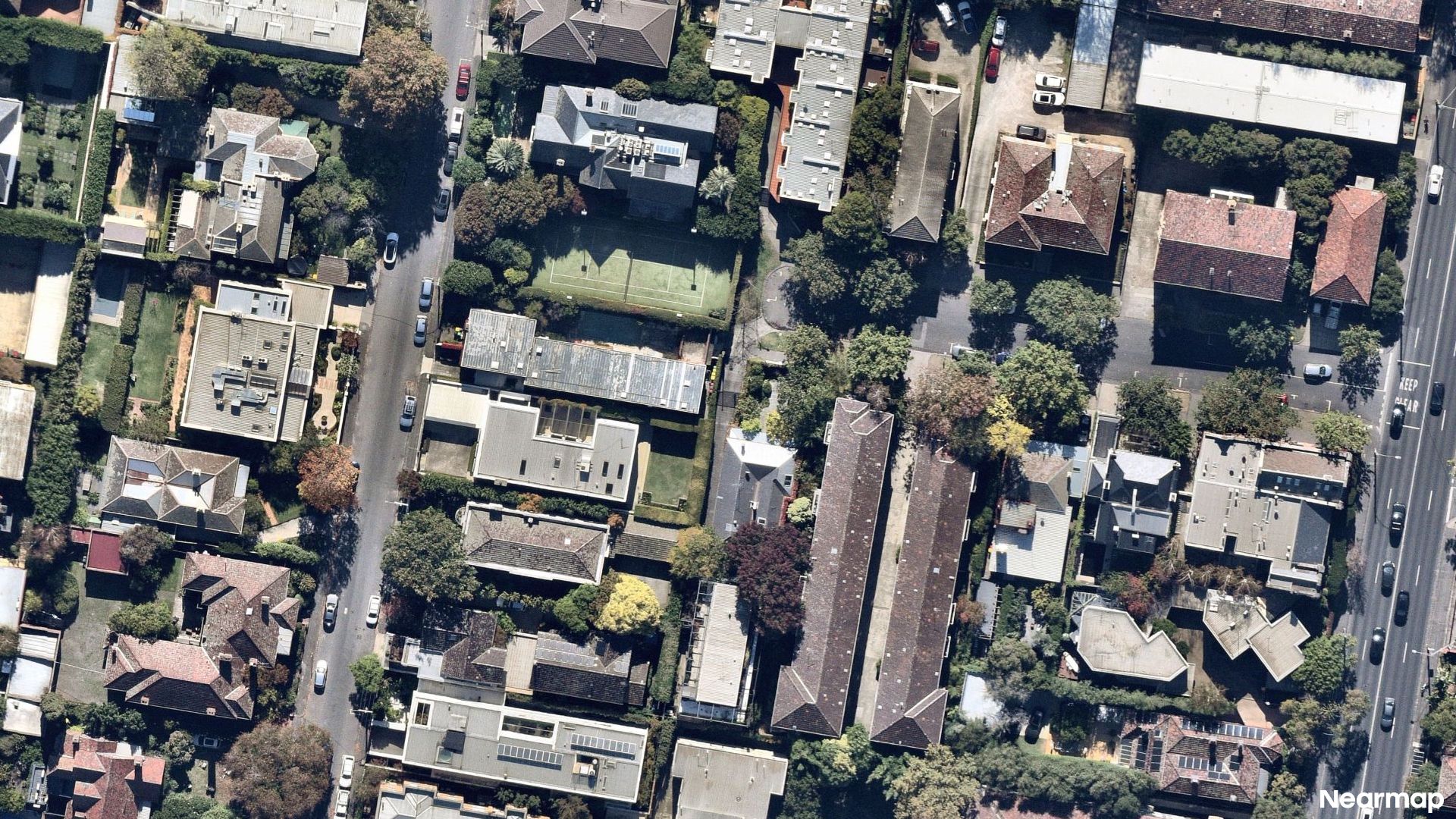 Vertical aerial view