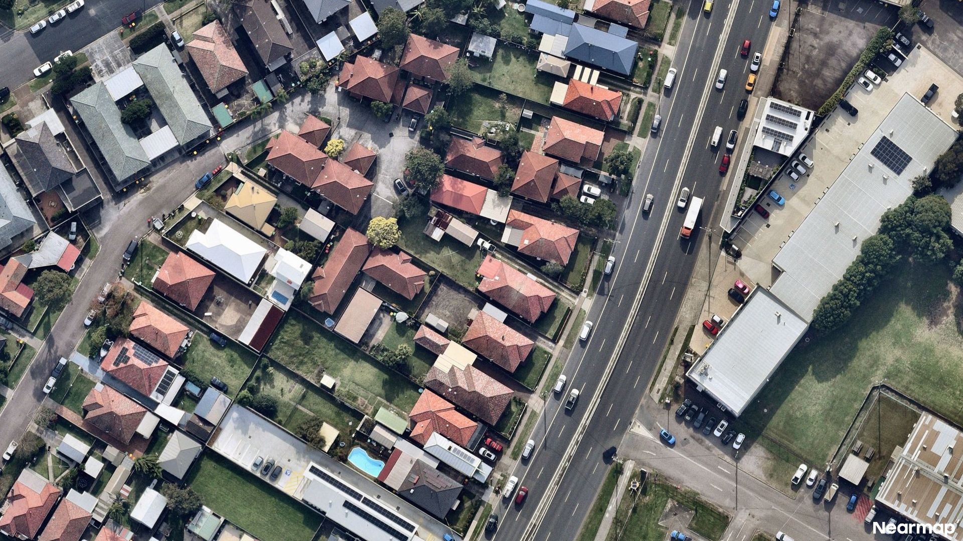 Vertical aerial view