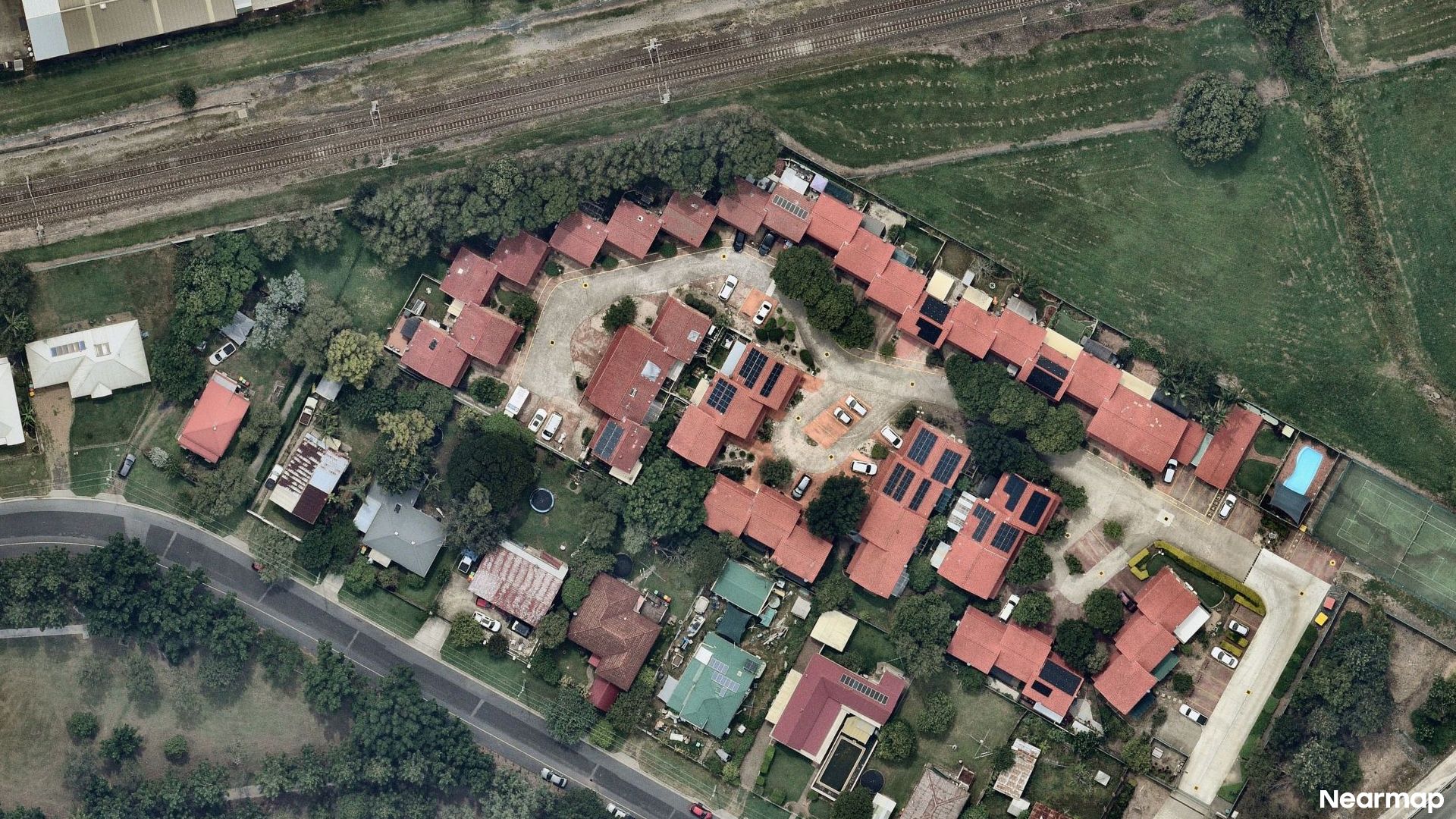Vertical aerial view