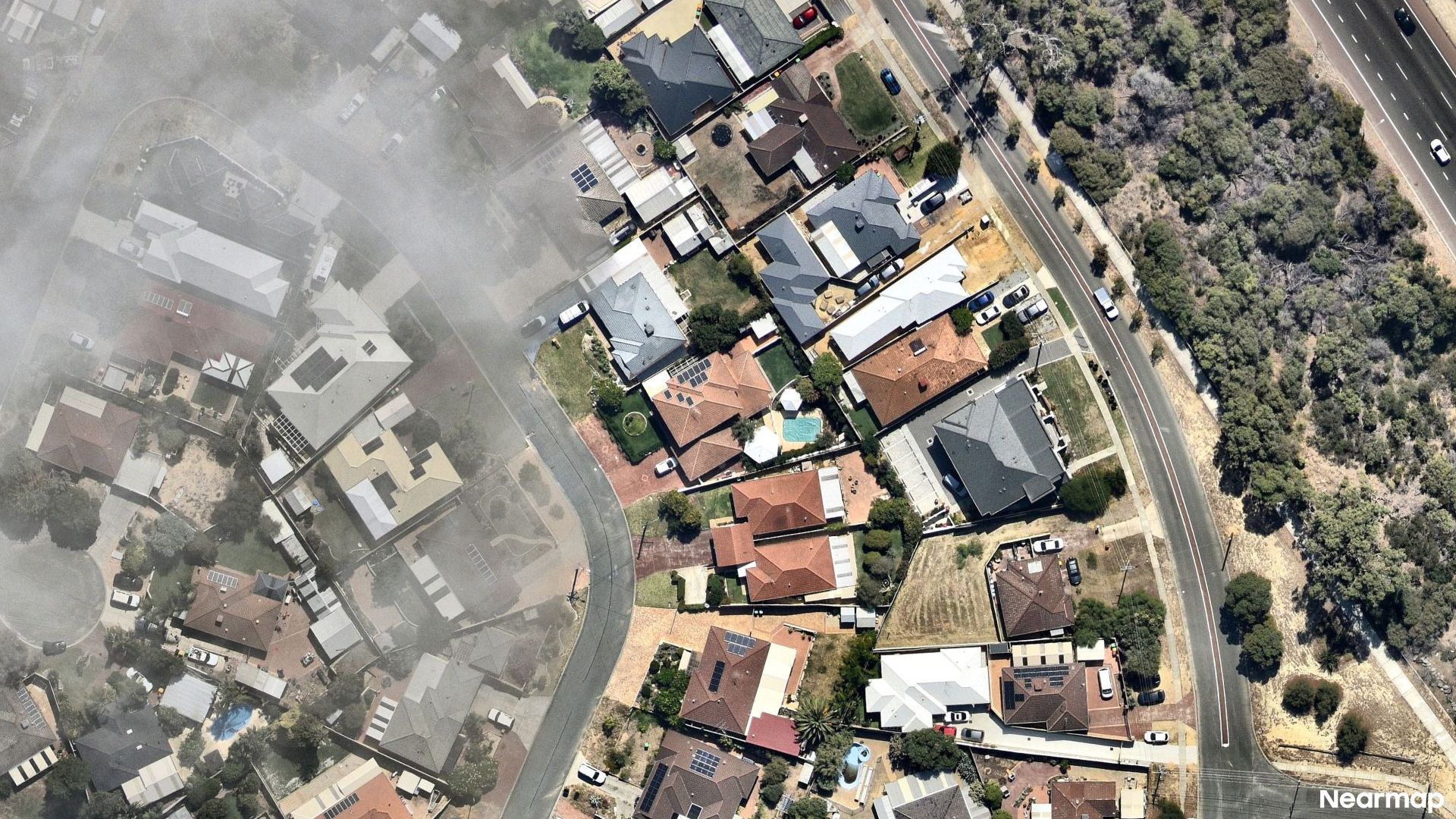 Vertical aerial view