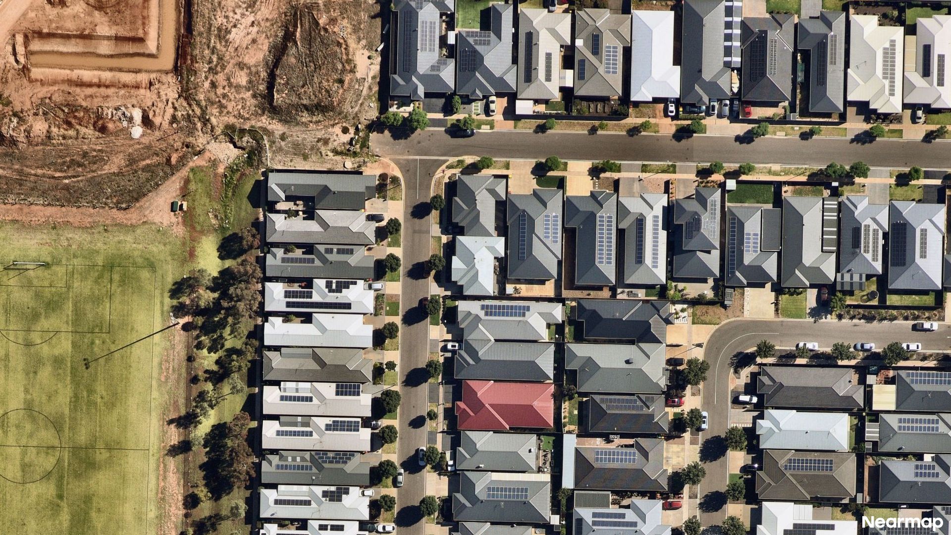 Vertical aerial view