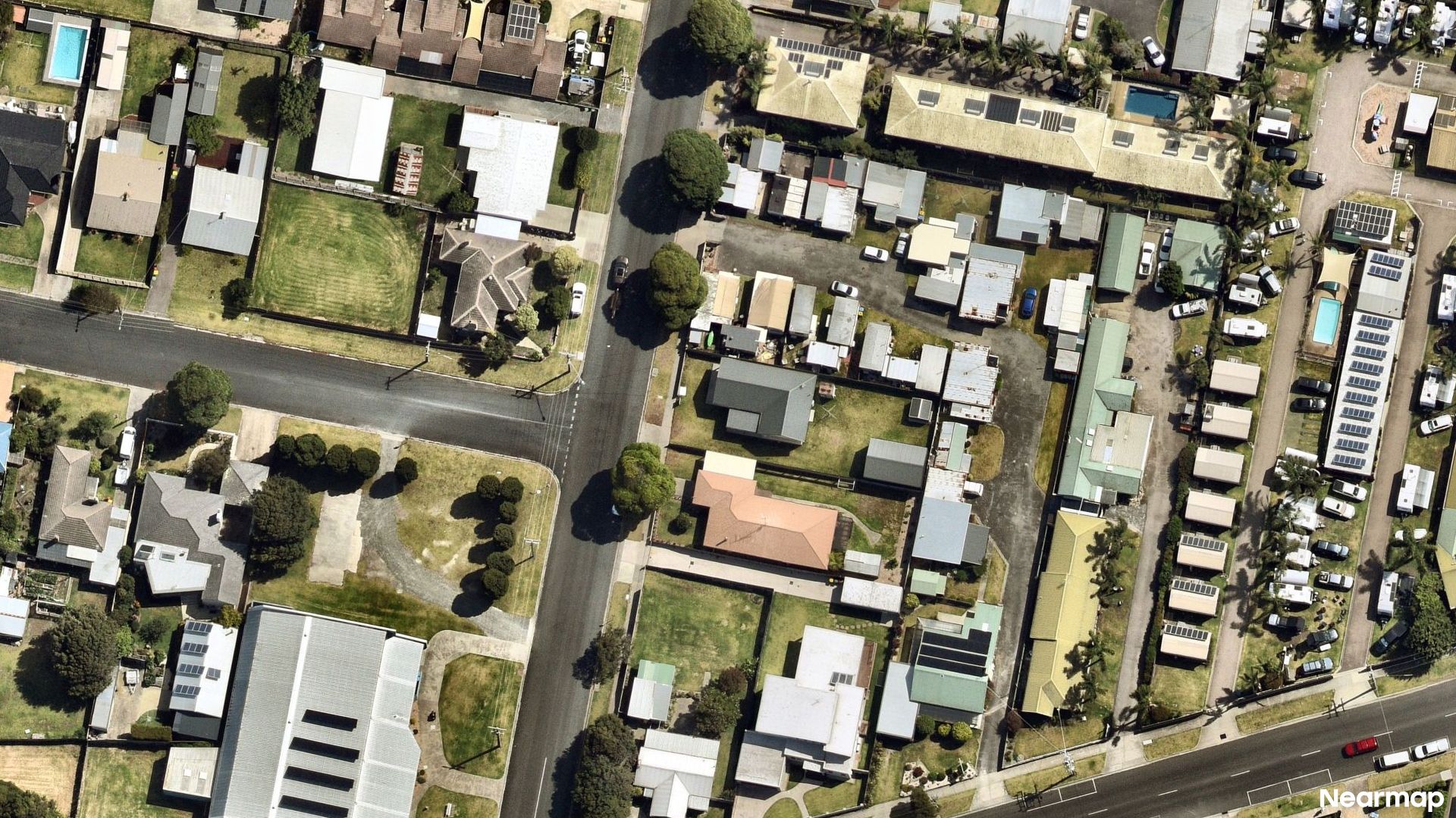 Vertical aerial view