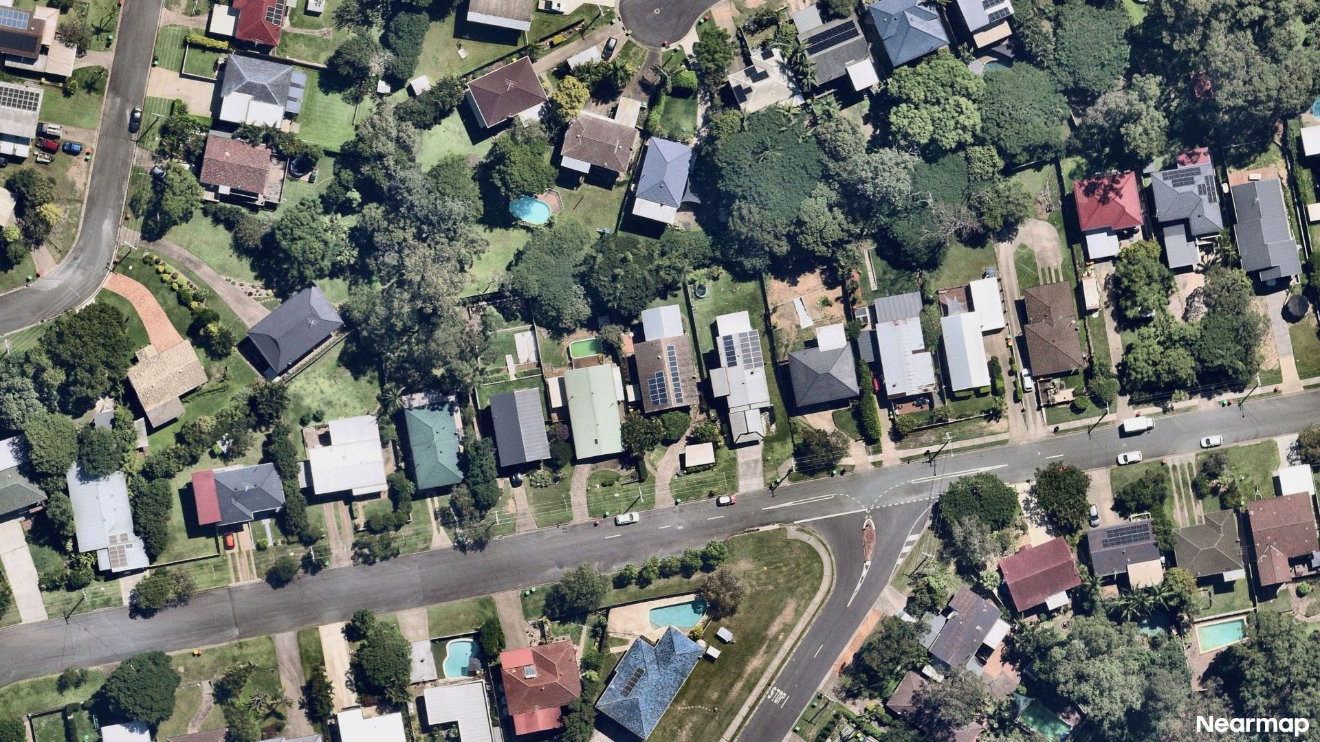 Vertical aerial view