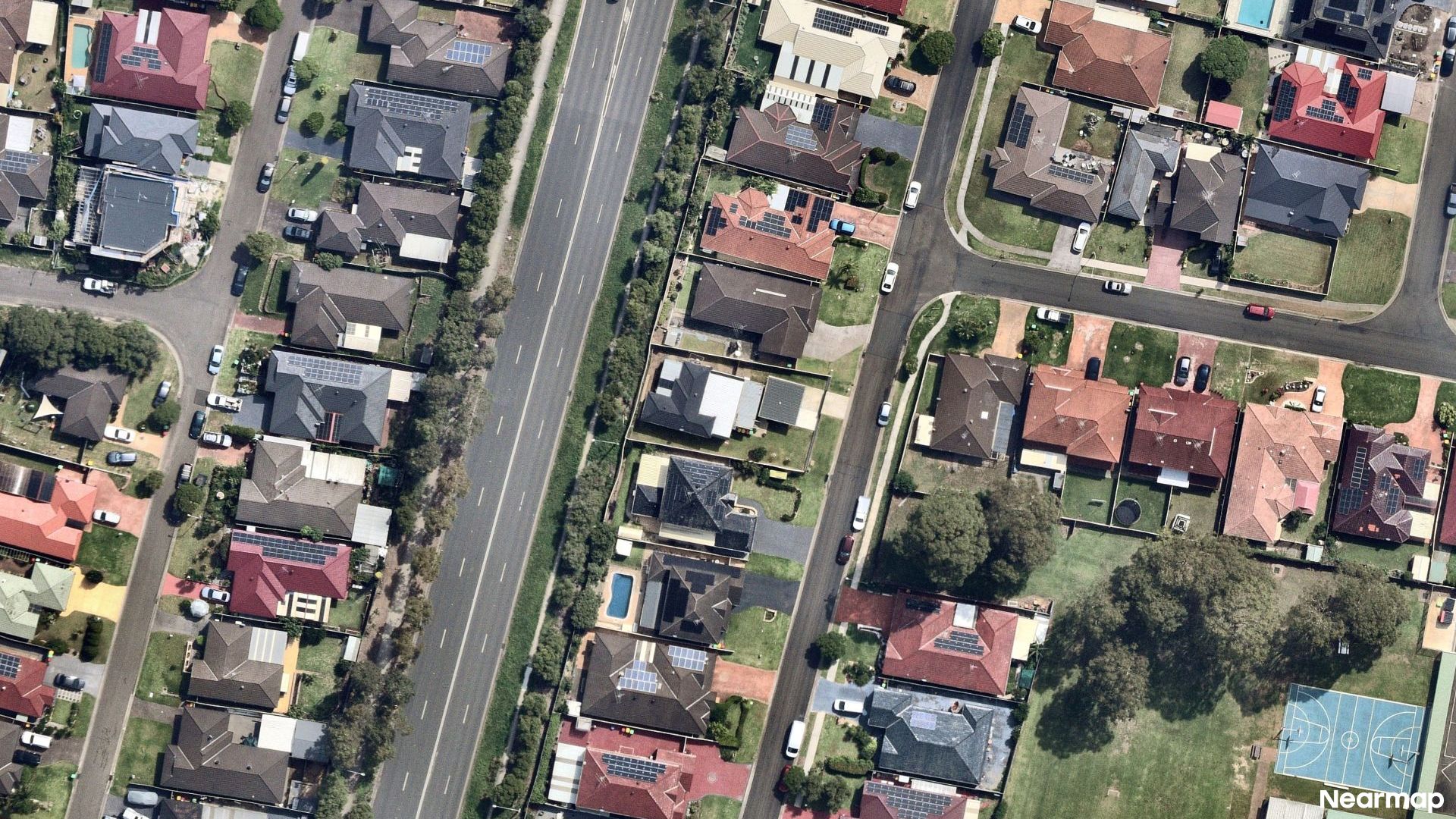 Vertical aerial view