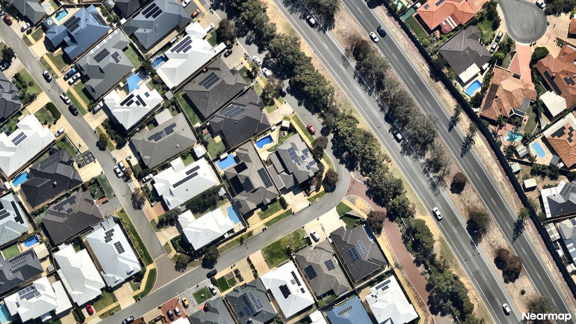Vertical aerial view
